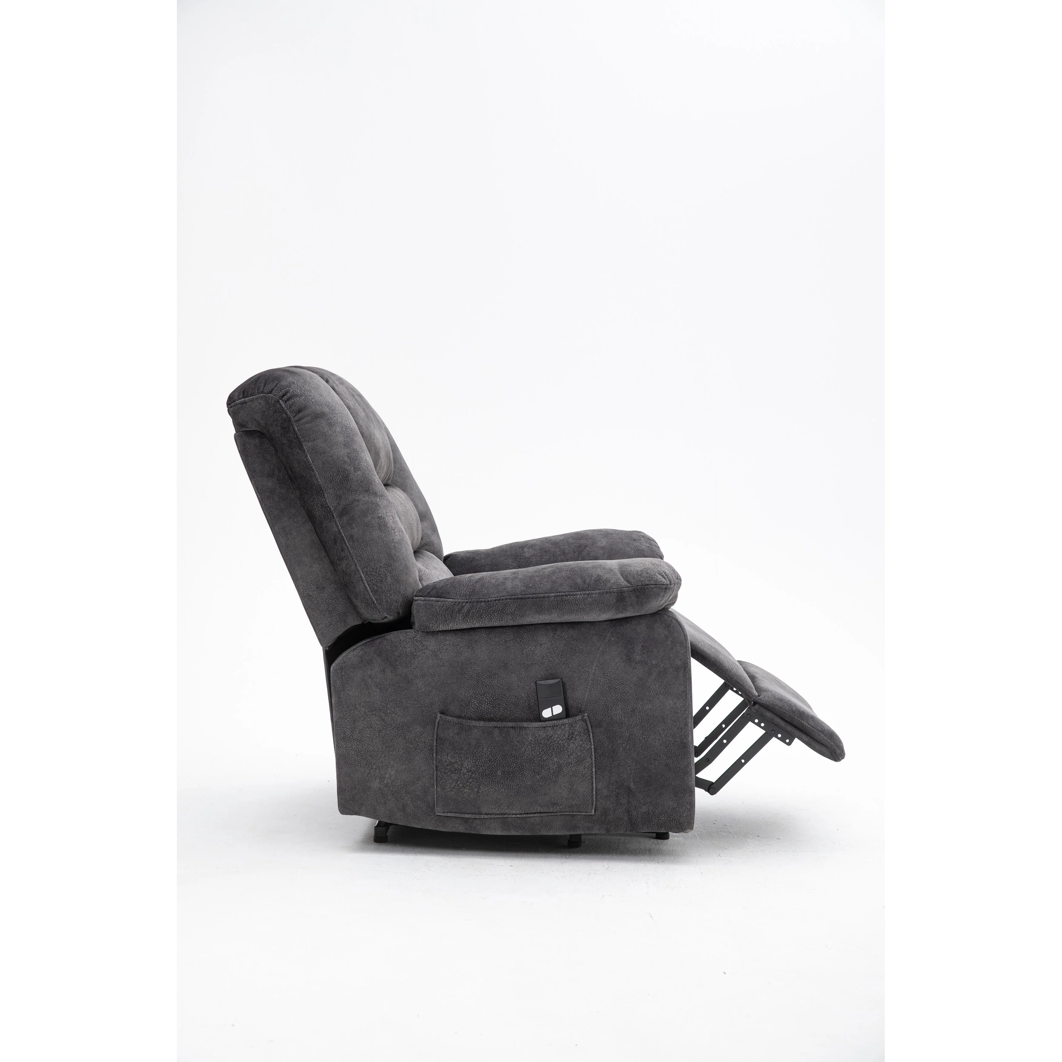 Grey Electric Lift Recliner with Massage & Infinite Positions