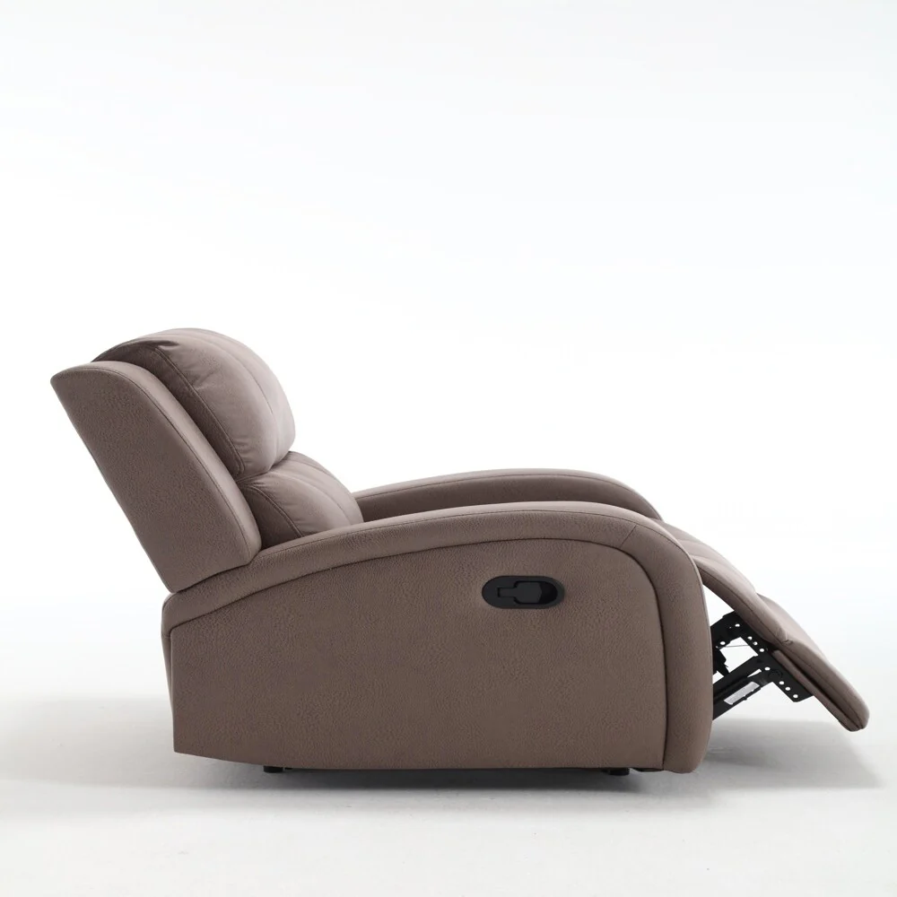 Modern Soft and Faux Leather Manual Recliner Chair
