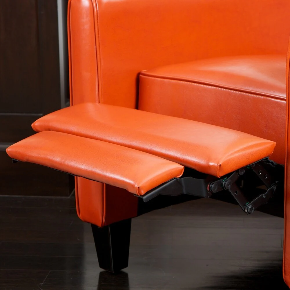 Darvis Black Bonded Leather Recliner Club Chair by Christopher Knight Home