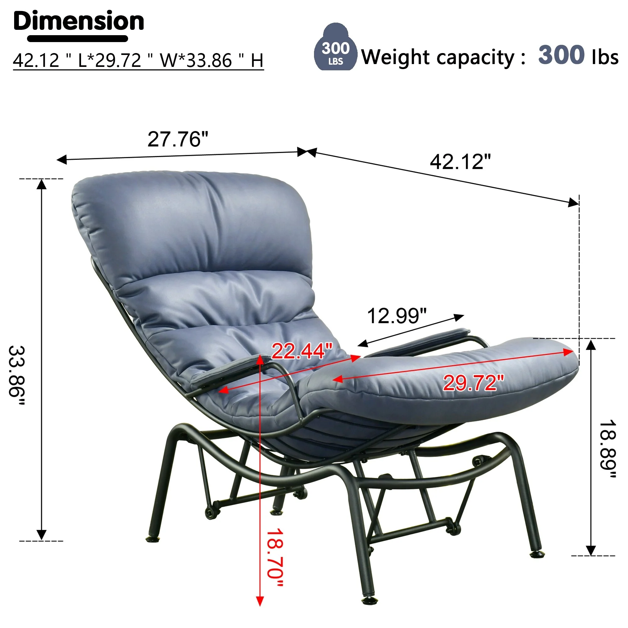 OVIOS Living Room Accent Chair Rocking Recliner Chair with Ottoman