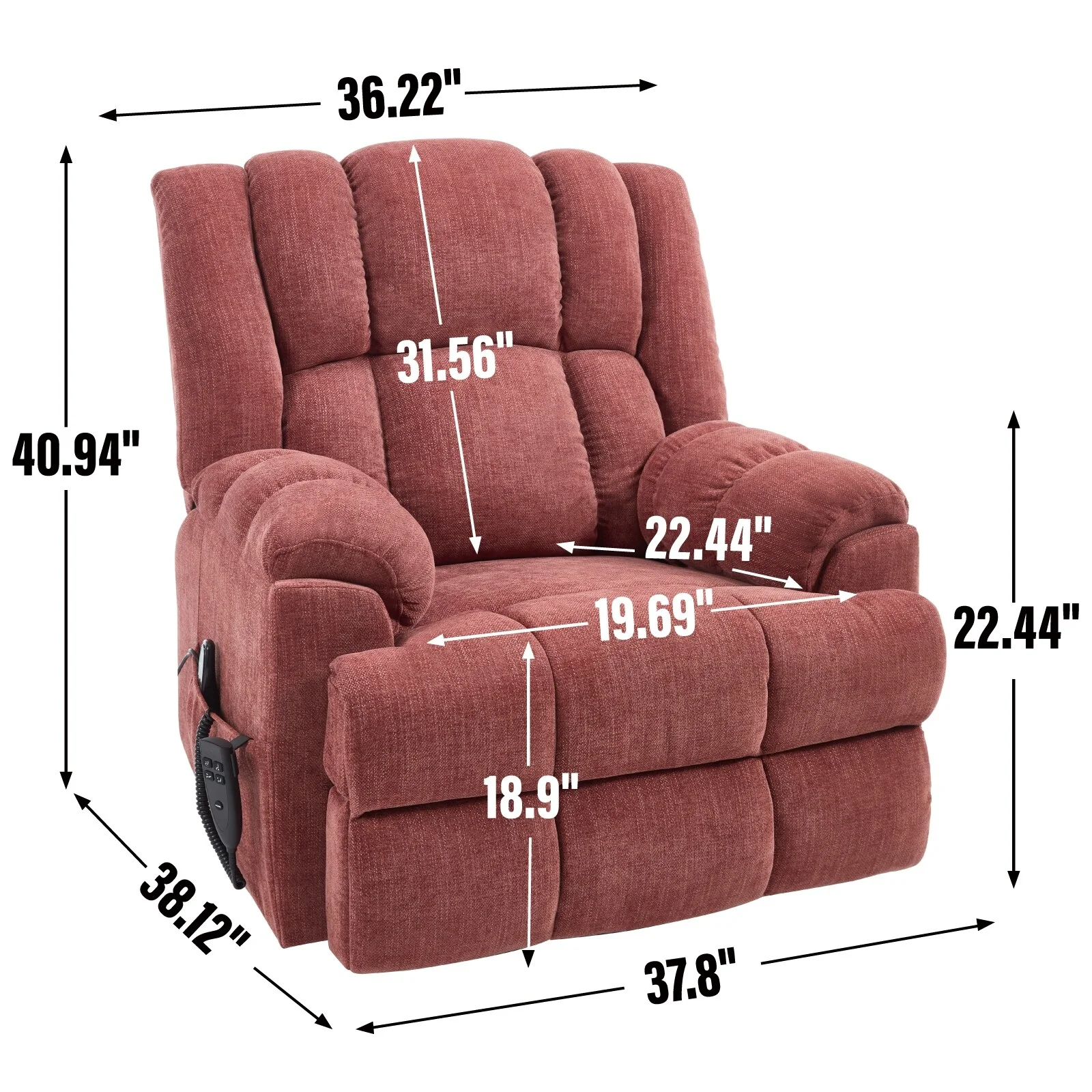 Electric Power Lift Recliners with Power-Remote