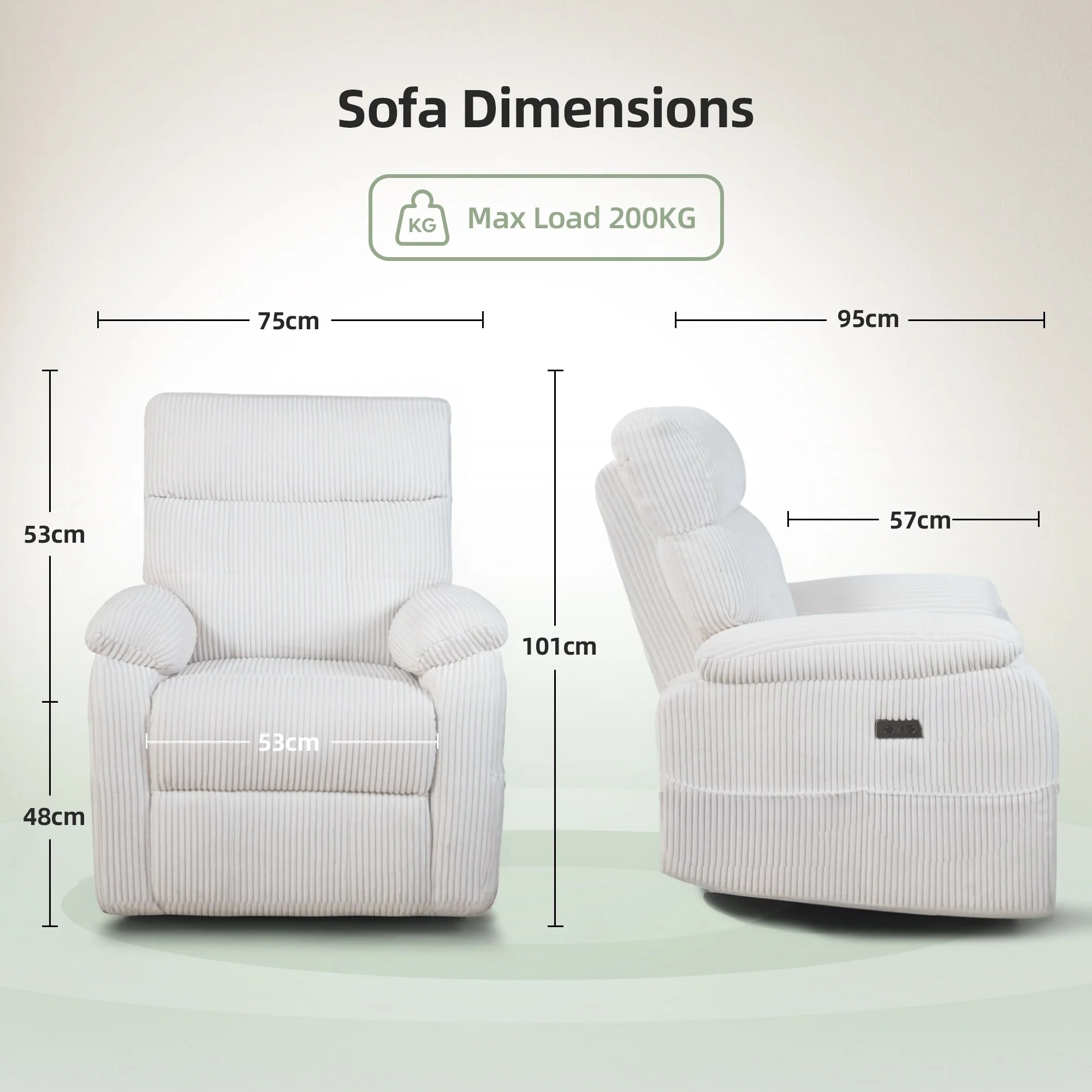 Power Swivel Rocker Recliner Chair