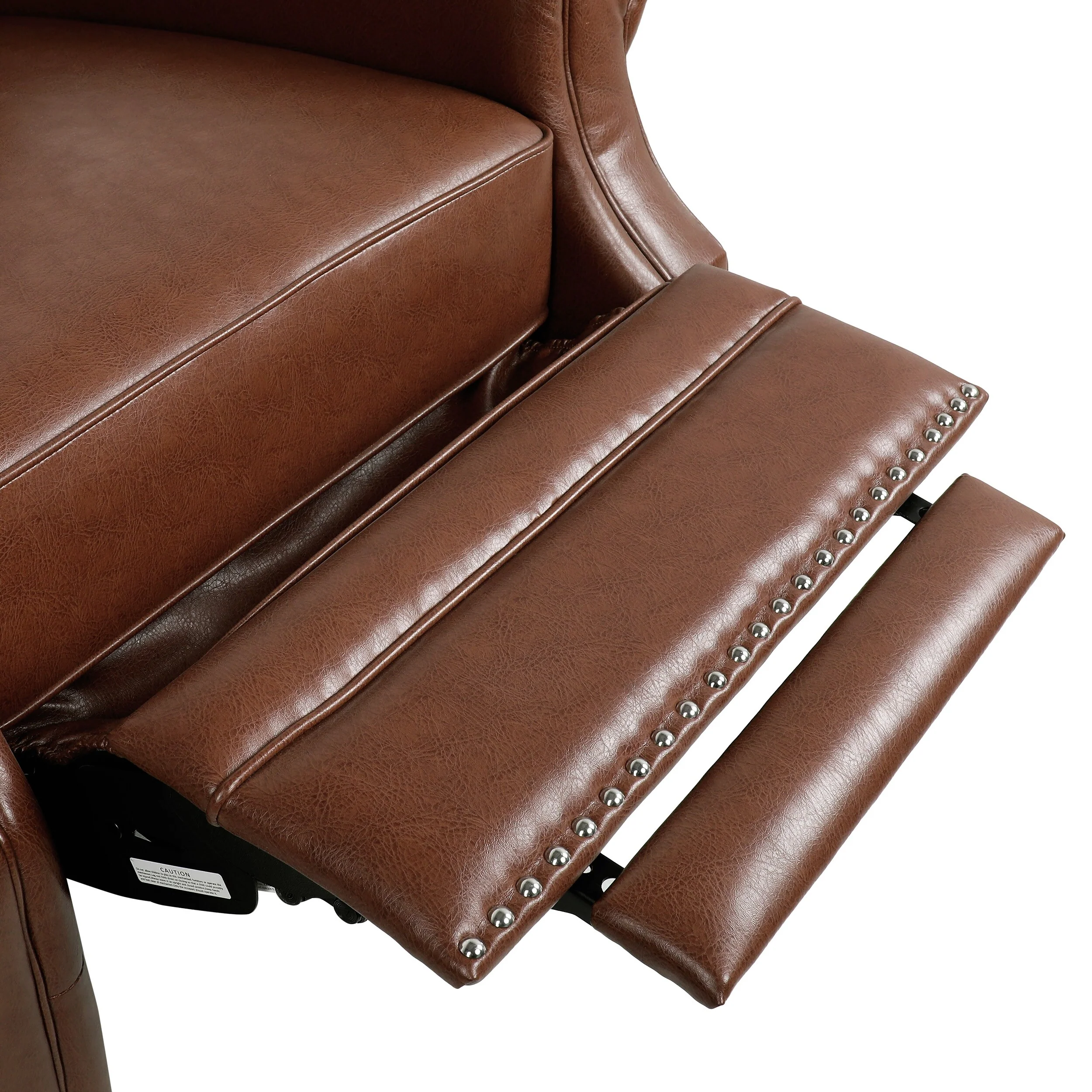 Button?Tufted Push?Back Recliner Chair with Nailhead & Rolled Arms