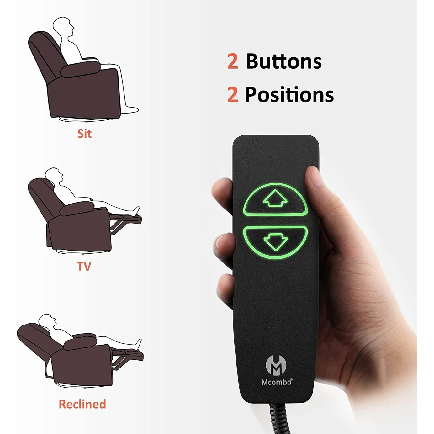 MCombo Large Power Swivel Glider Rocker Recliner Chair with Massage and Heat, Faux Leather 7748