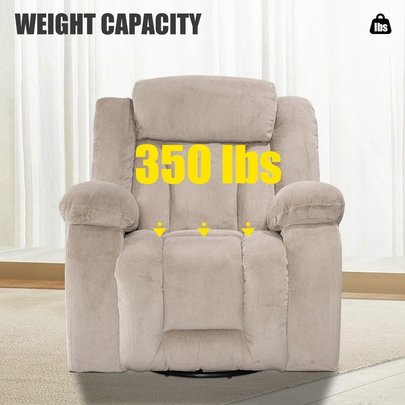 Rocker and Swivel Upholstered Recliner