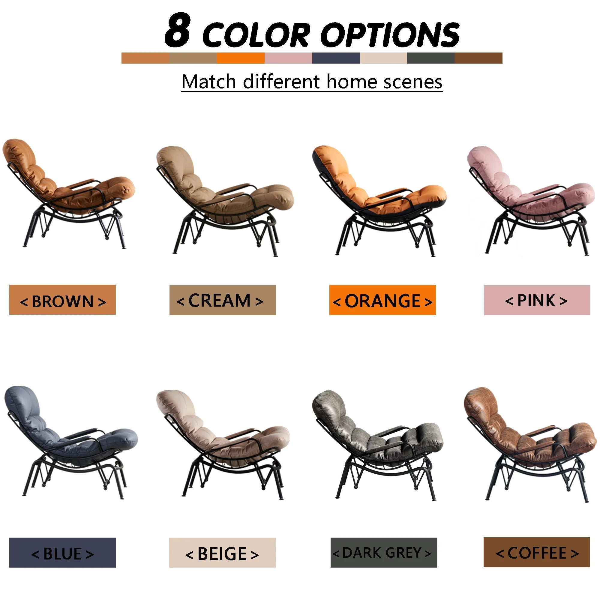 OVIOS Living Room Accent Chair Rocking Recliner Chair with Ottoman