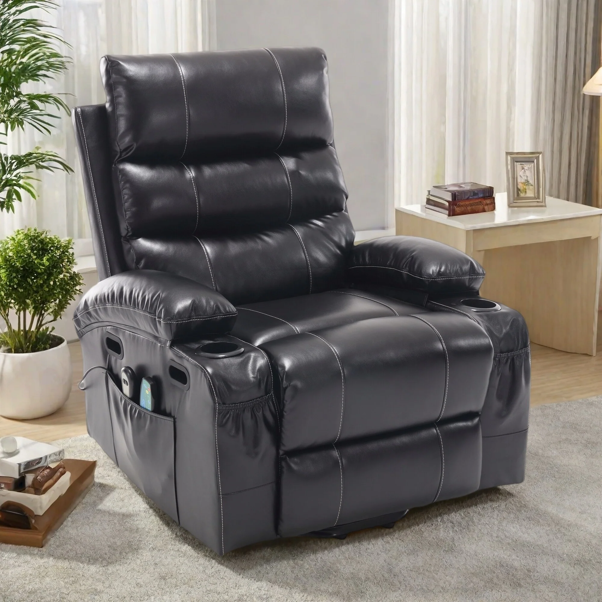Power Lift Recliner with 4-Way Vibration Massage and Heating - 5 Modes, 2 Intensity Levels, 3 Timer Settings