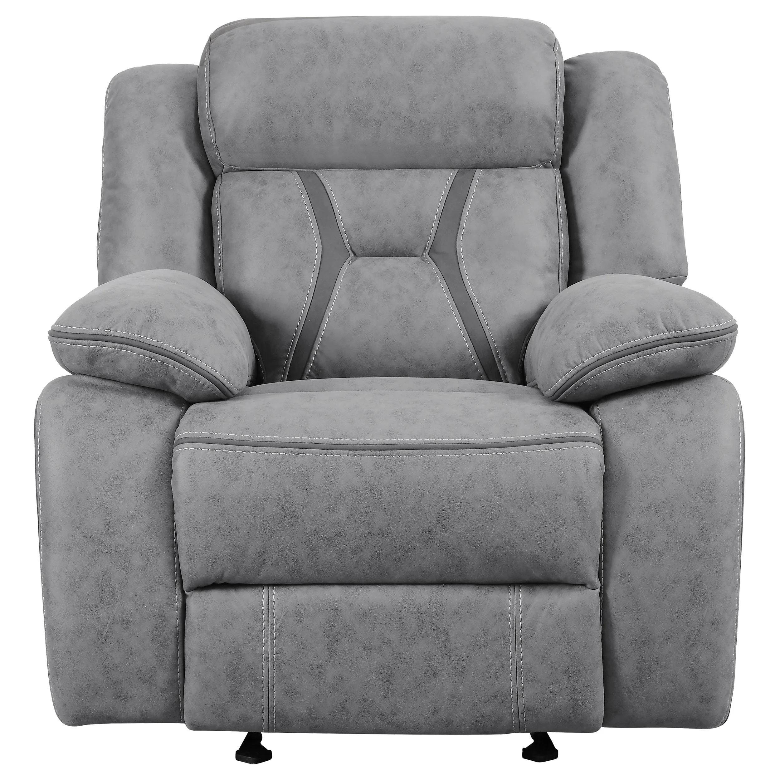 Higgins Overstuffed Upholstered Glider Recliner