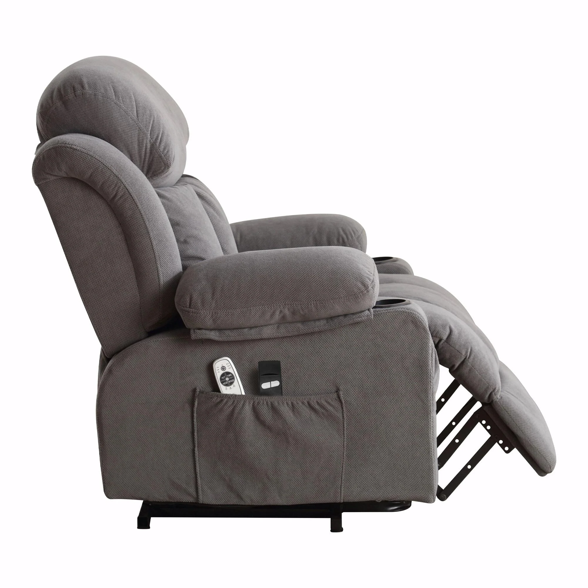 Power Lift Recliner Chair with Heat and Massage, Electric Fabric Recliner Chair