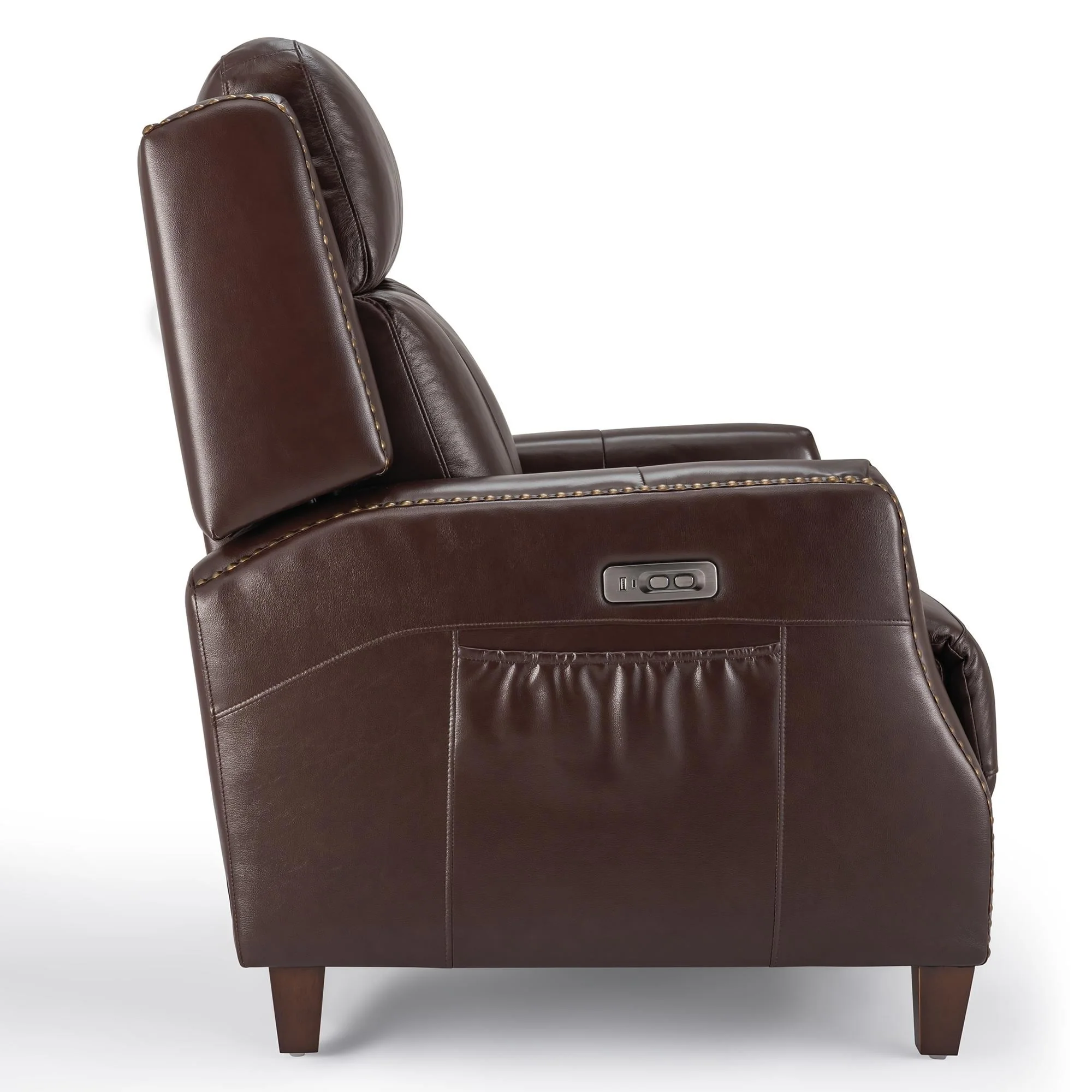 32.7 Wide Genuine Leather Recliner Power Club Recliner
