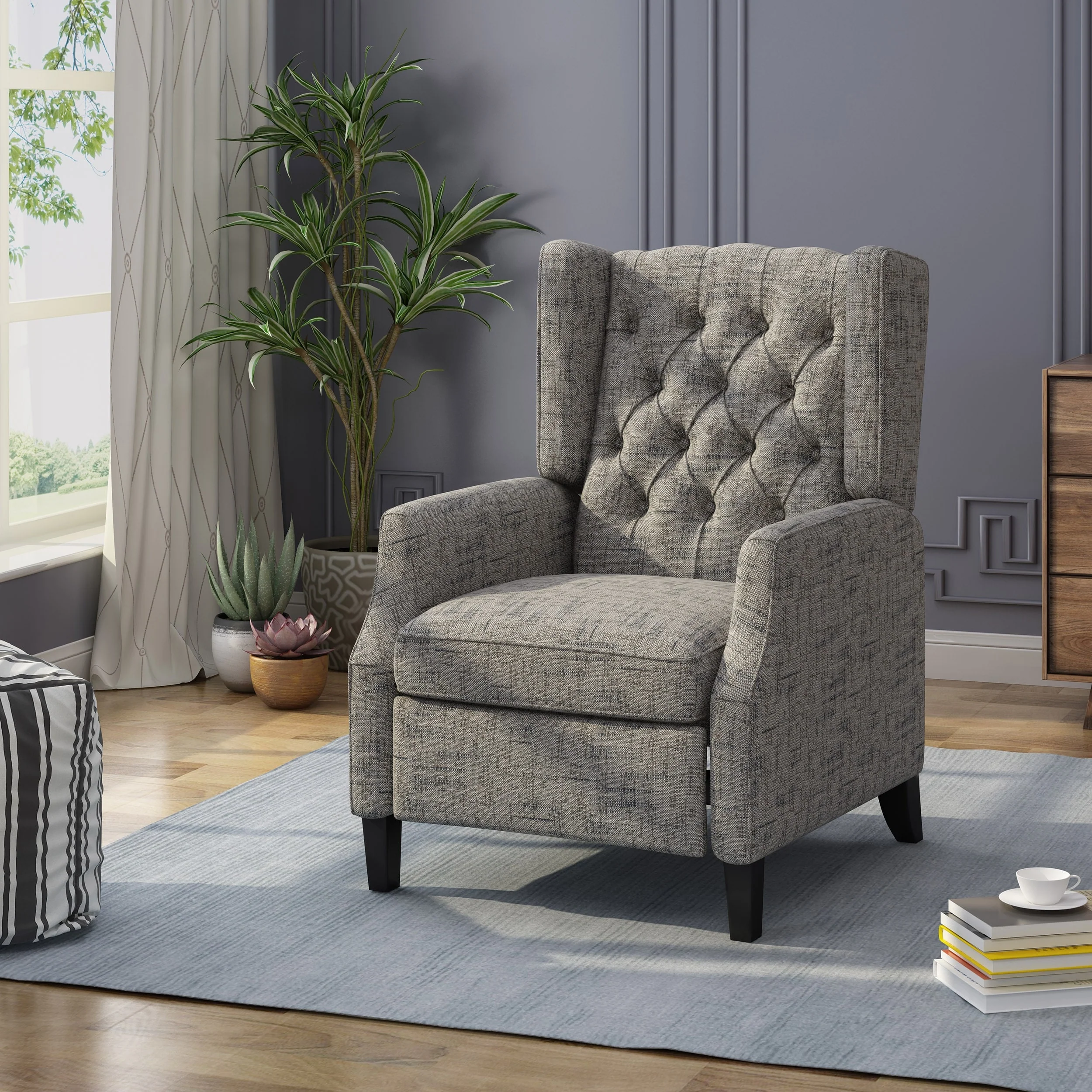 Keating Traditional Wingback Recliner by Christopher Knight Home