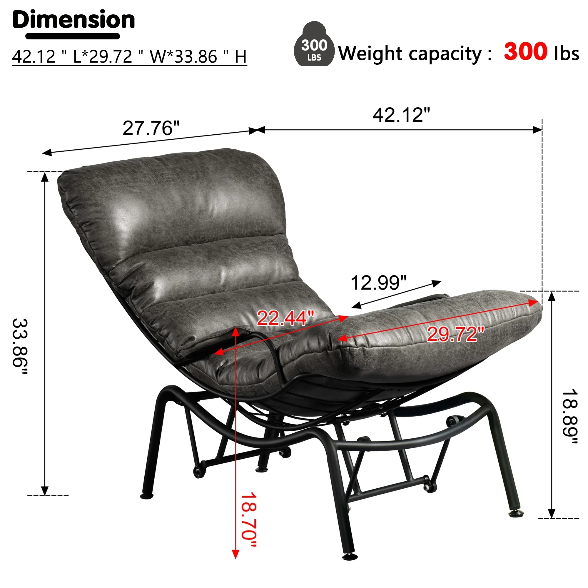 OVIOS Living Room Accent Chair Rocking Recliner Chair with Ottoman
