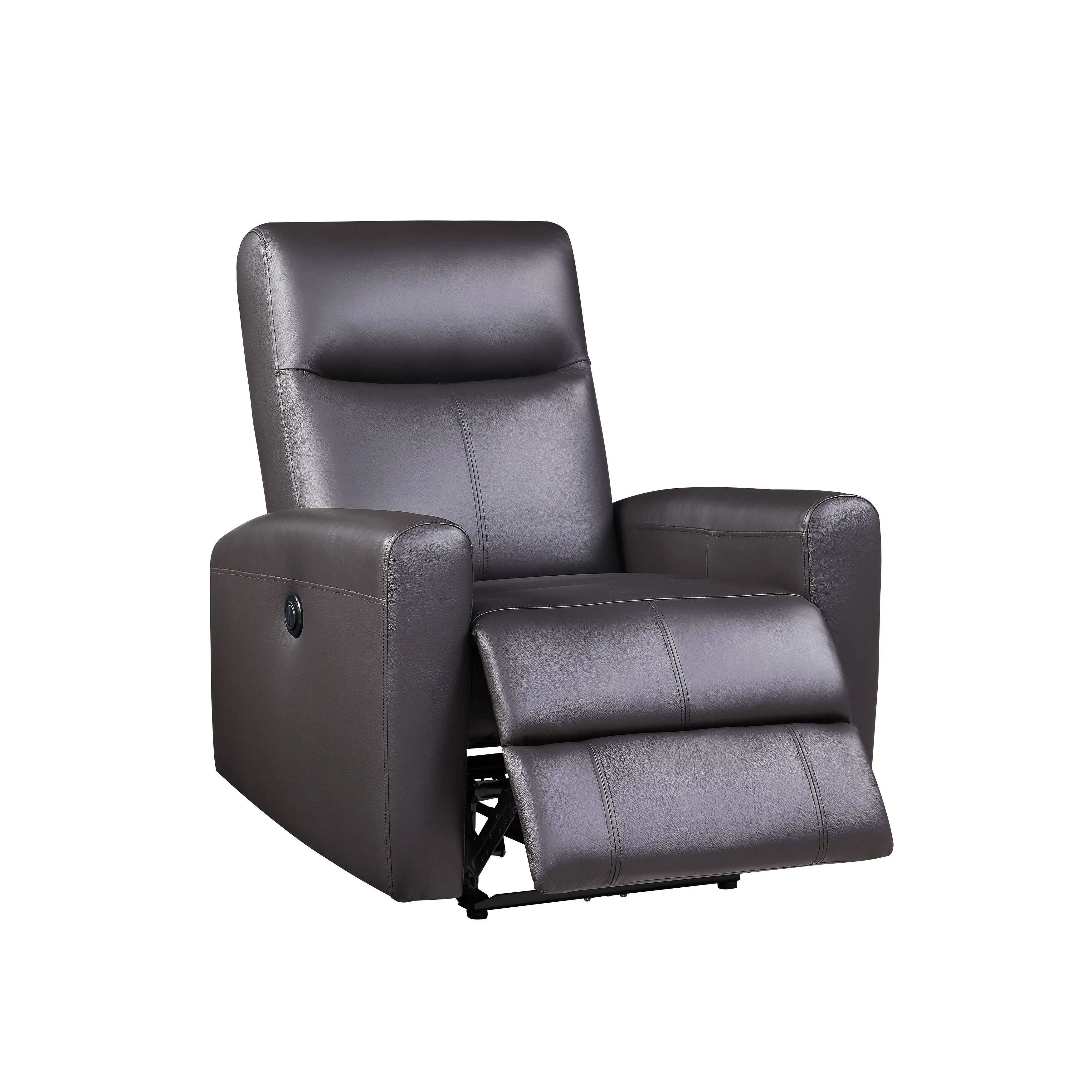 Brown Top Grain Leather Match Power Motion Recliner
