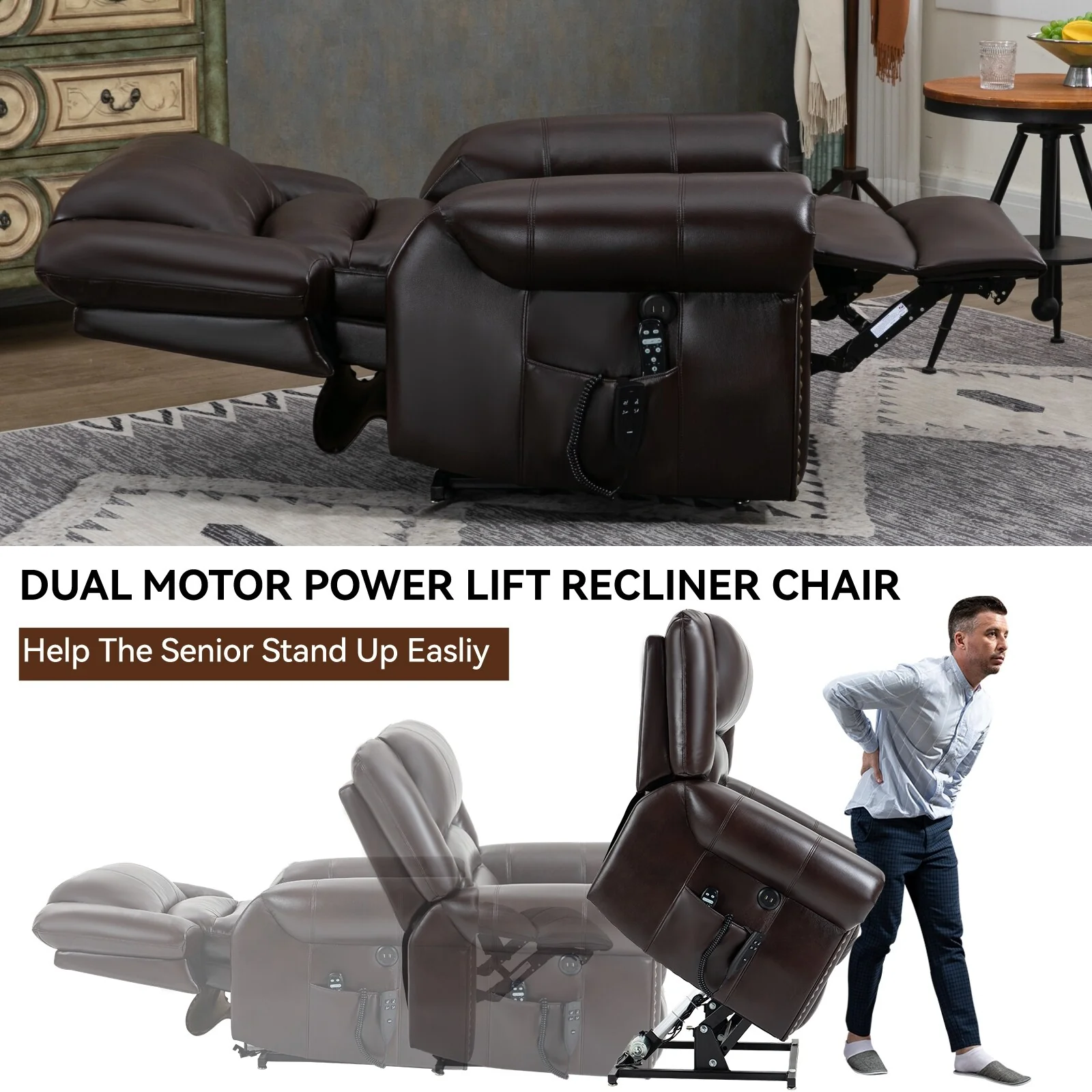 Power Lift Recliner Chair Heat Massage