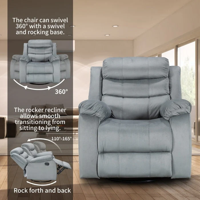 Rocking Swivel Recliner Chair Home Theater Seat Living Room Chairs
