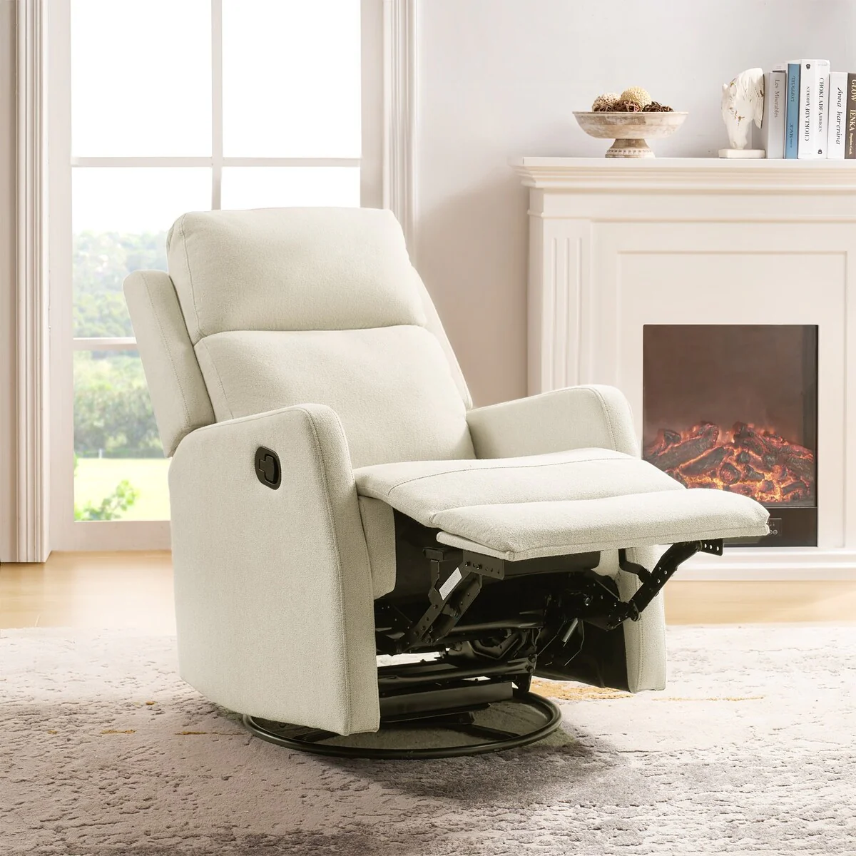 Julian Modern Swivel Rocker Manual Recliner by HULALA HOME
