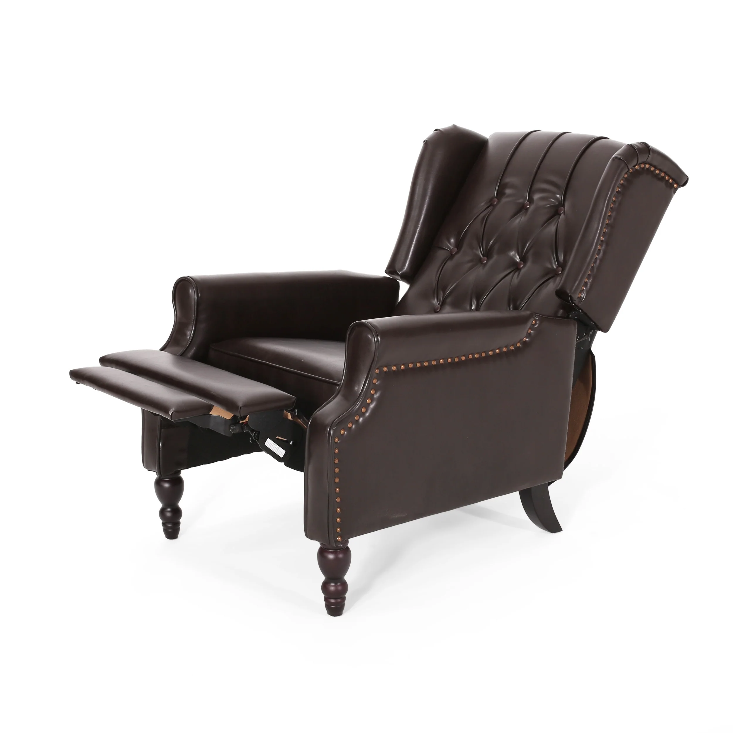 Walter Brown Bonded Leather Recliner Club Chair by Christopher Knight Home