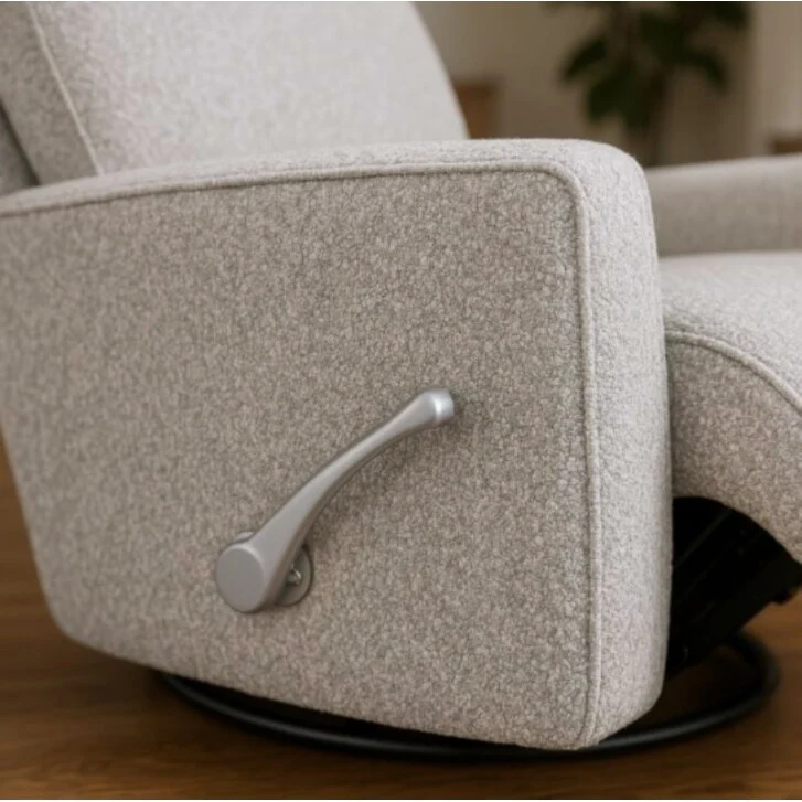 Gellar Upholstered Swivel Recliner, Birch