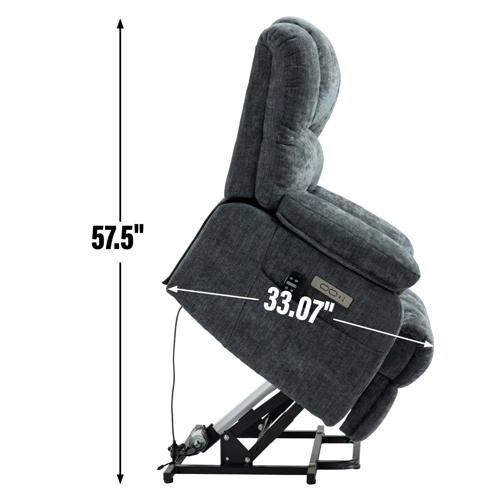 Chenille Power Lift Recliner Chair