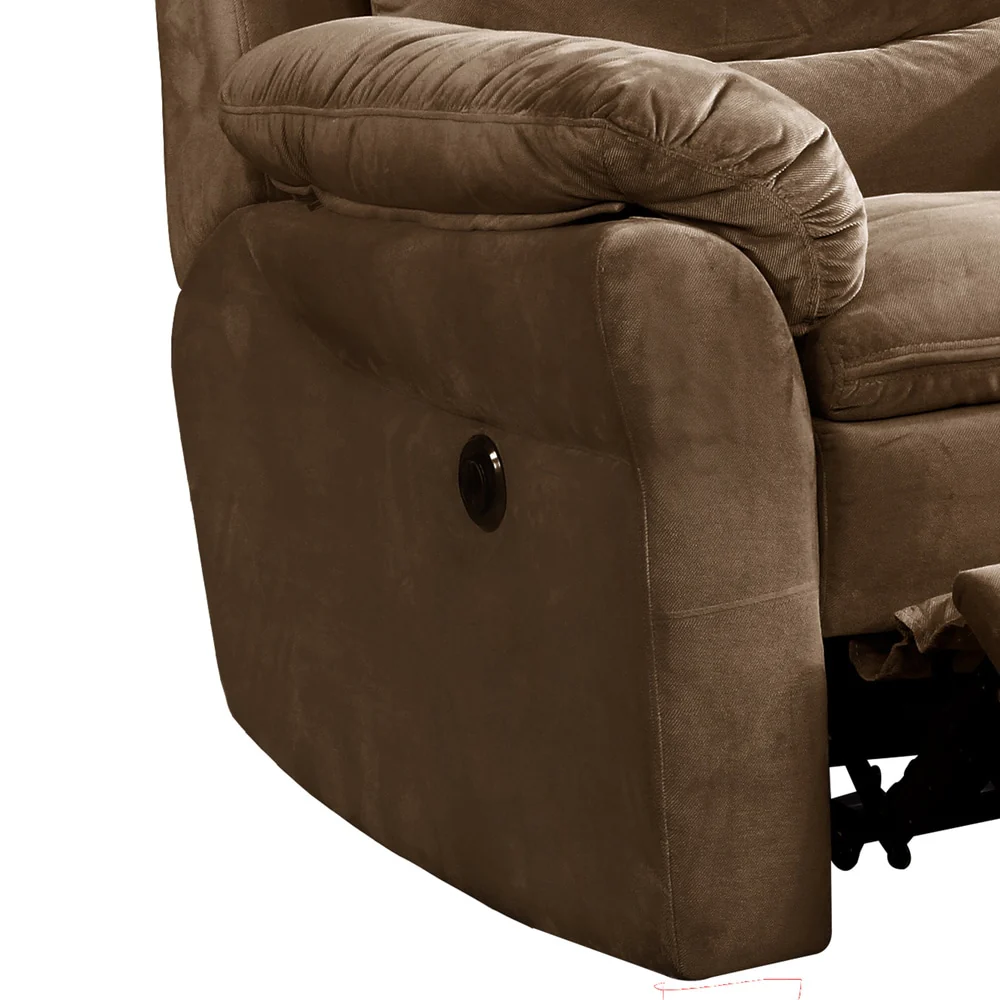 Copper Grove Roseway Brown Fabric Transitional Massage Power Recliner