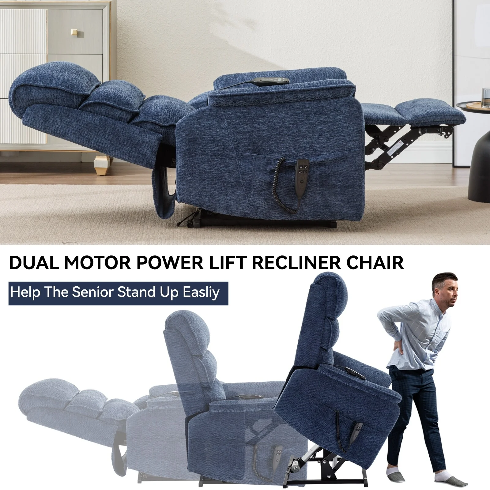 Power Lift Recliner Chair with Power-Remote