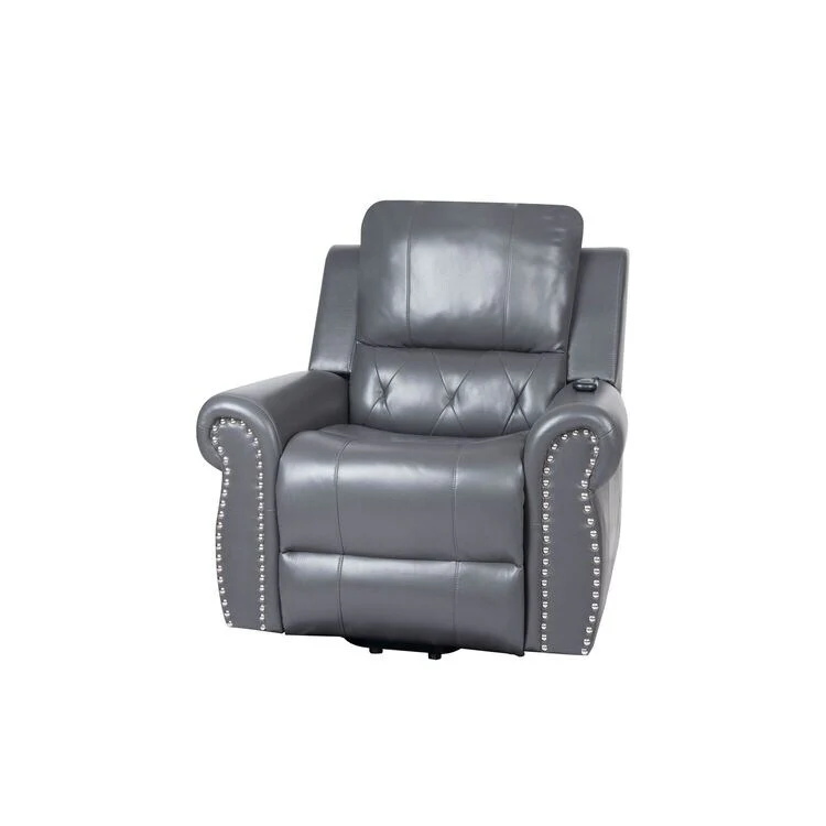 Air Leather Premium Studded Power Lift Recliner Chair with Footrest Reclining Chair with Remote Control