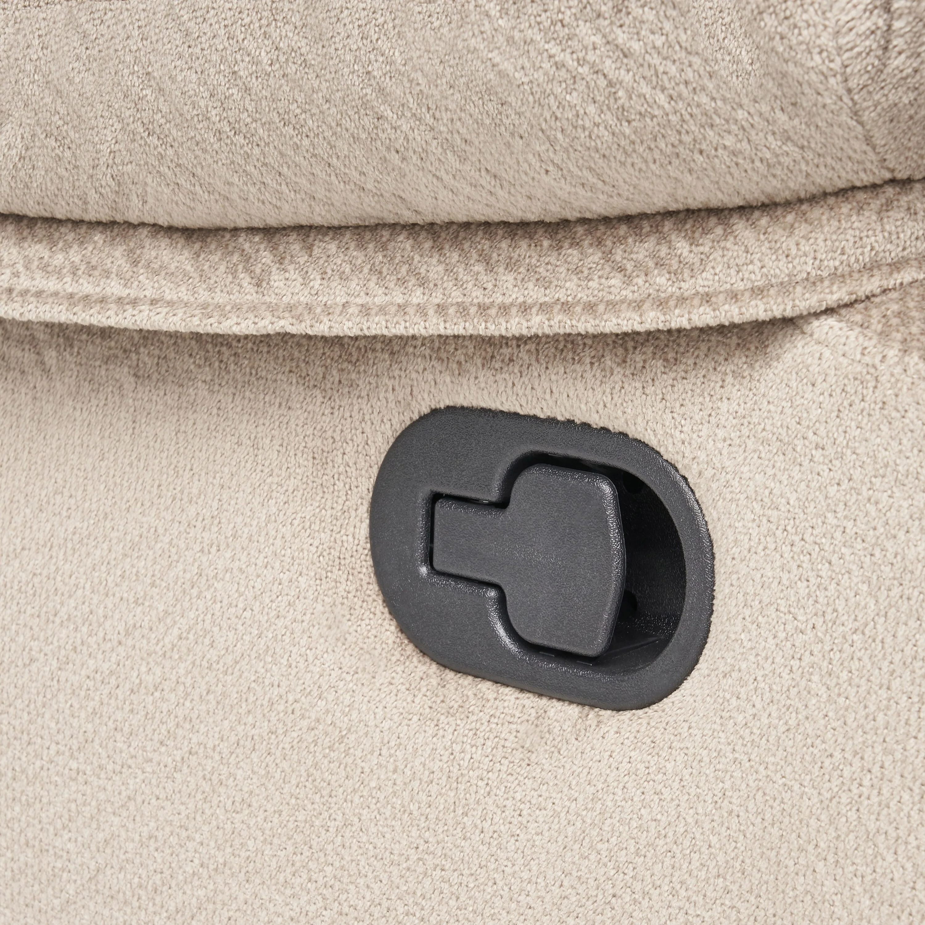 Roomfitters Luxurious Manual Recliner Chair in Chocolate with Skin-Friendly Fabric and Dual Cup Holders