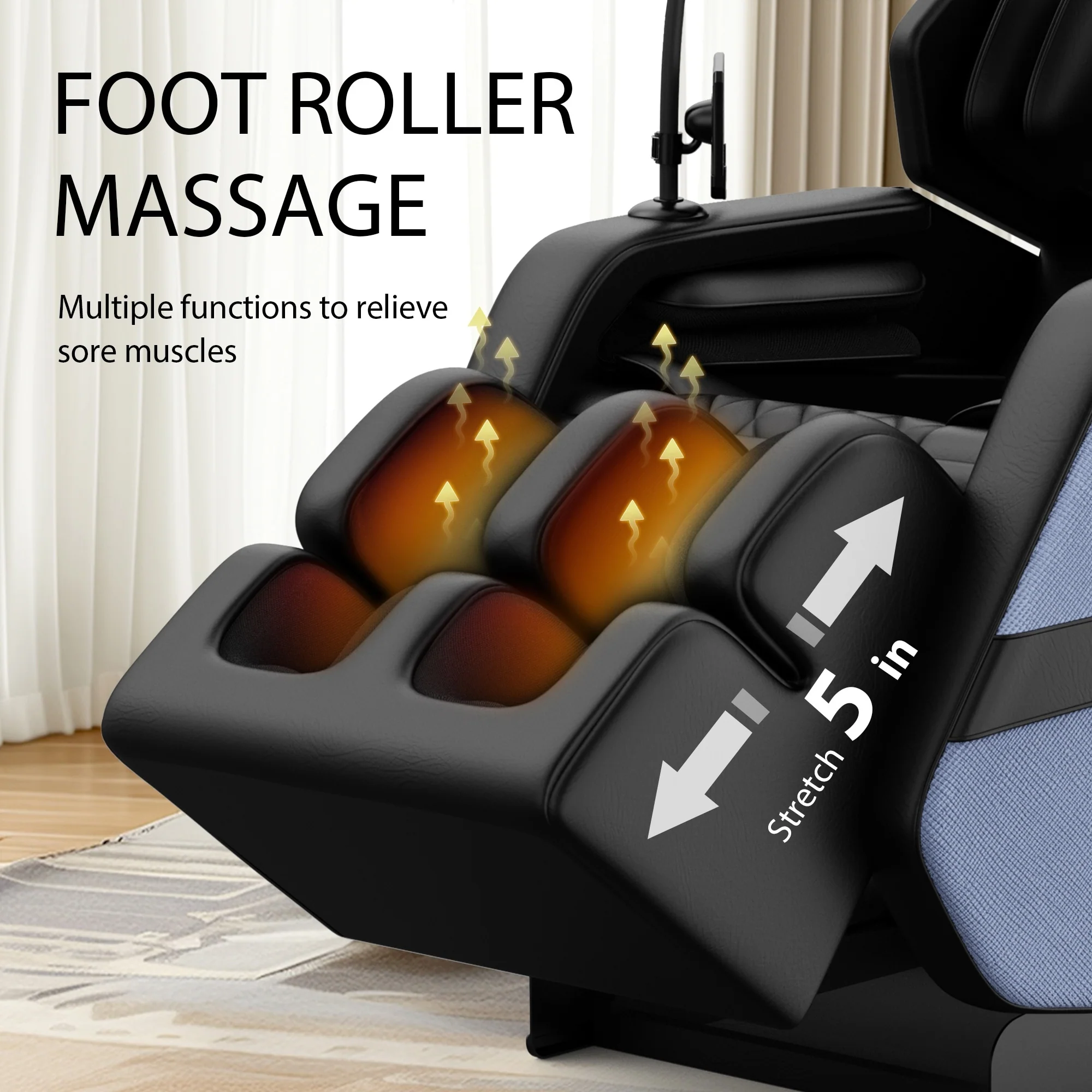 Zero Gravity Massage Recliner with Air Massage, Heating & Bluetooth Speakers
