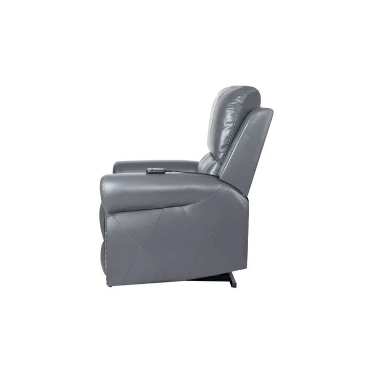 Air Leather Premium Studded Power Lift Recliner Chair with Footrest Reclining Chair with Remote Control