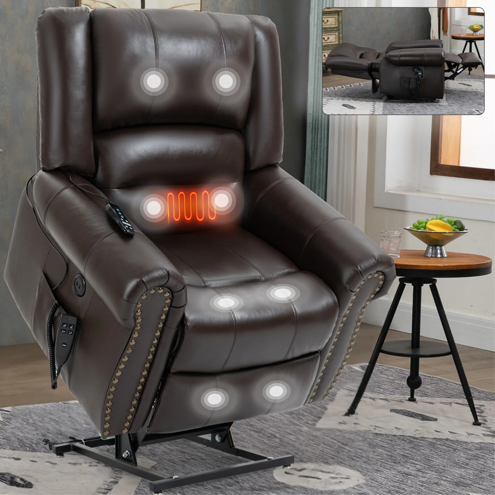 Power Lift Recliner Chair Heat Massage