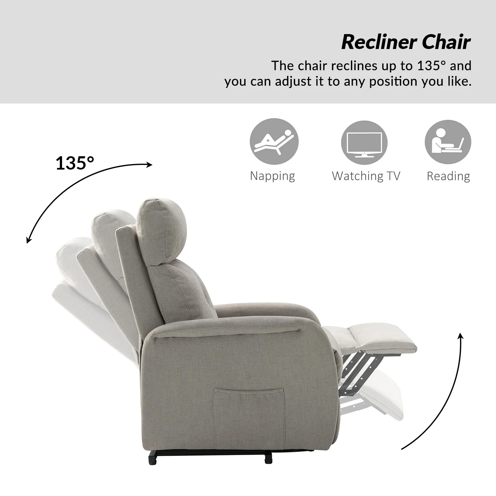 Elisa Power Remote Lift Assist Recliner with Metal Base