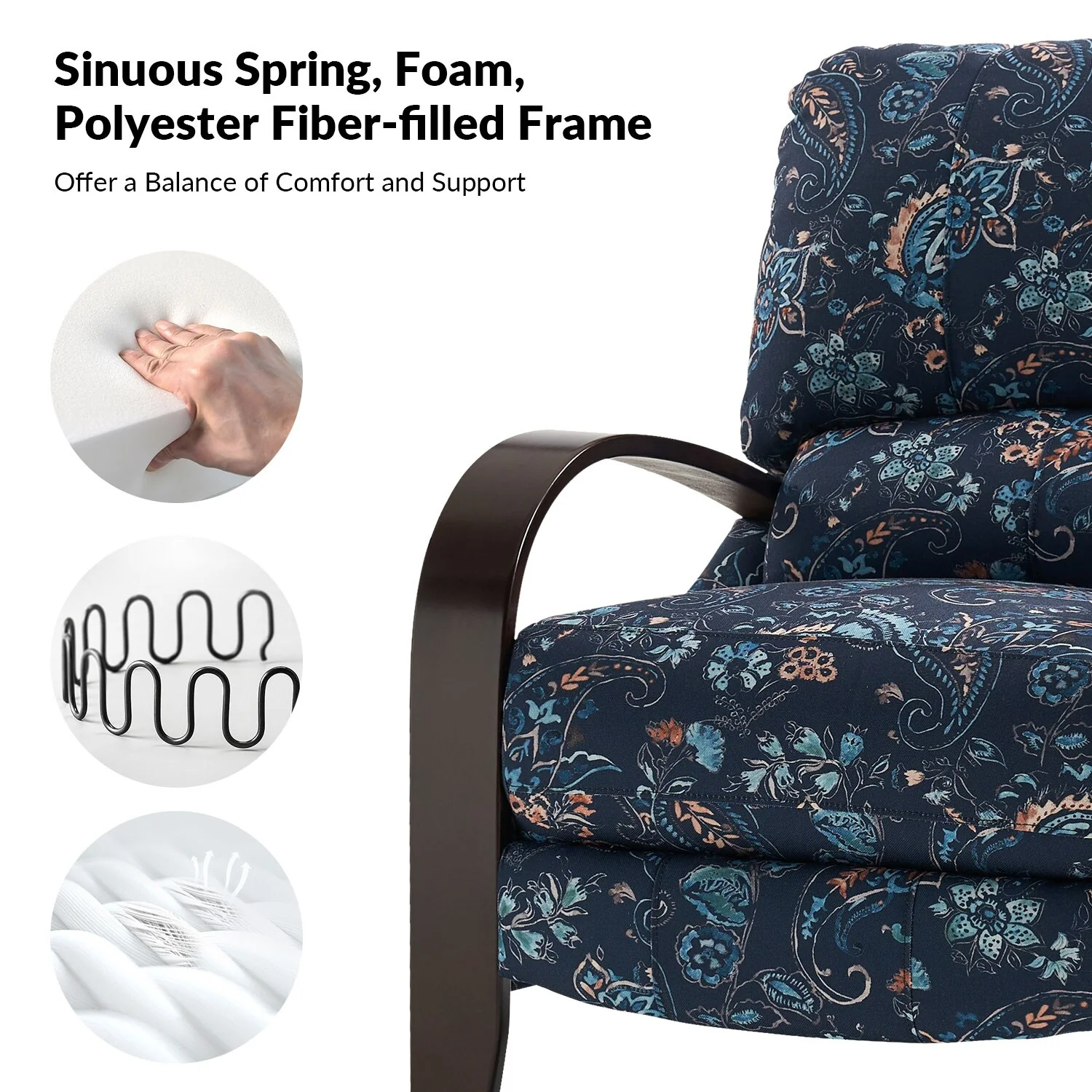 Rita Genuine Leather Manual Recliner by Hulala Home