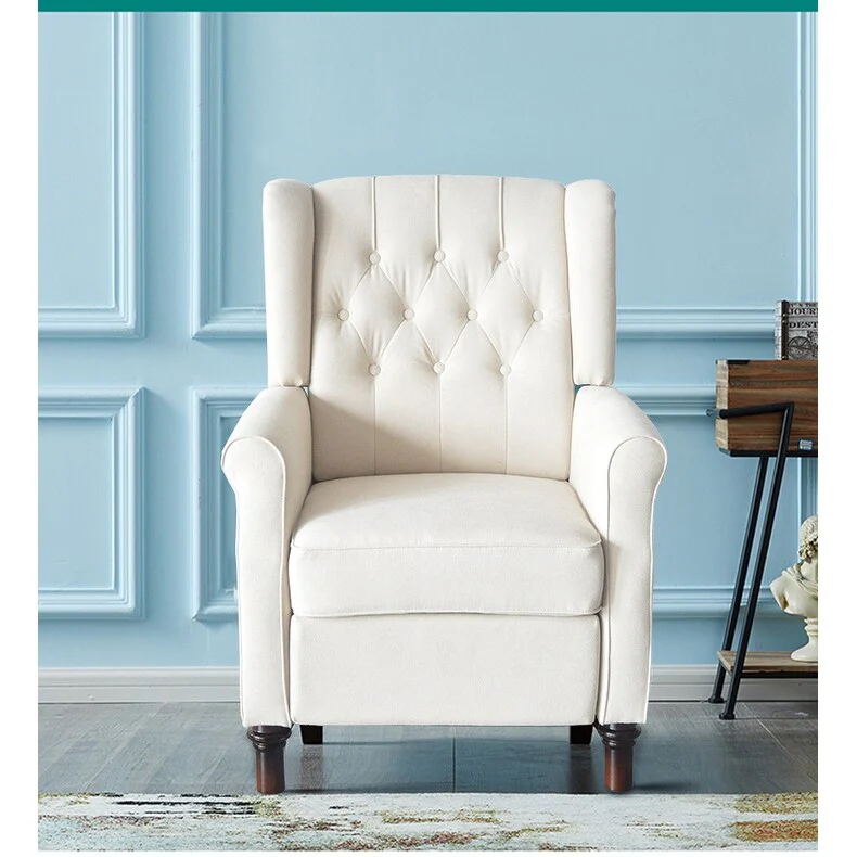 PU Push?Back Recliner Sofa Chair with Cushion & Ergonomic Design