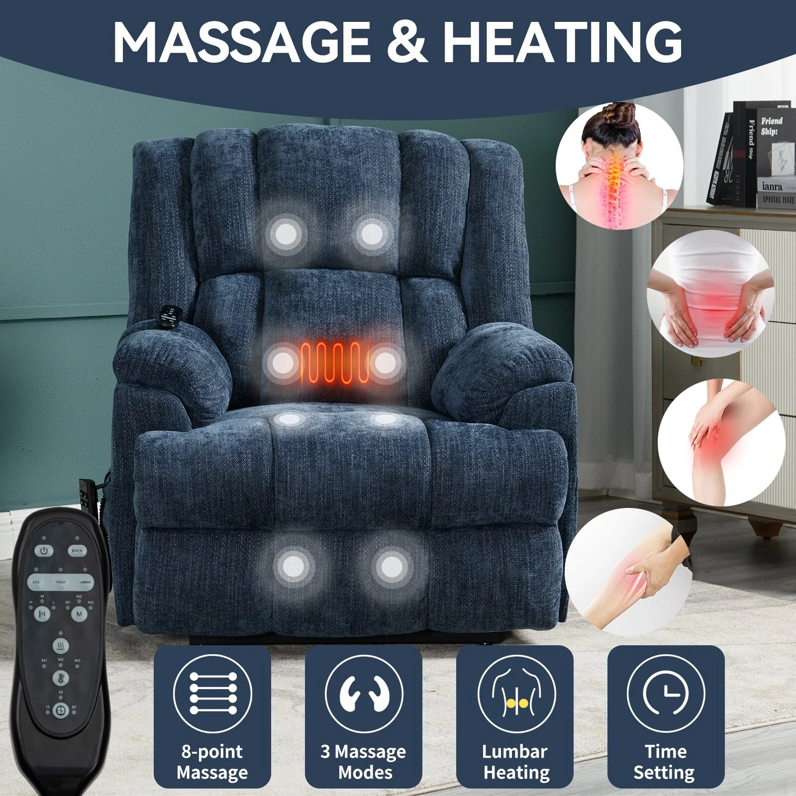 Electric Power Lift Recliners with Power-Remote