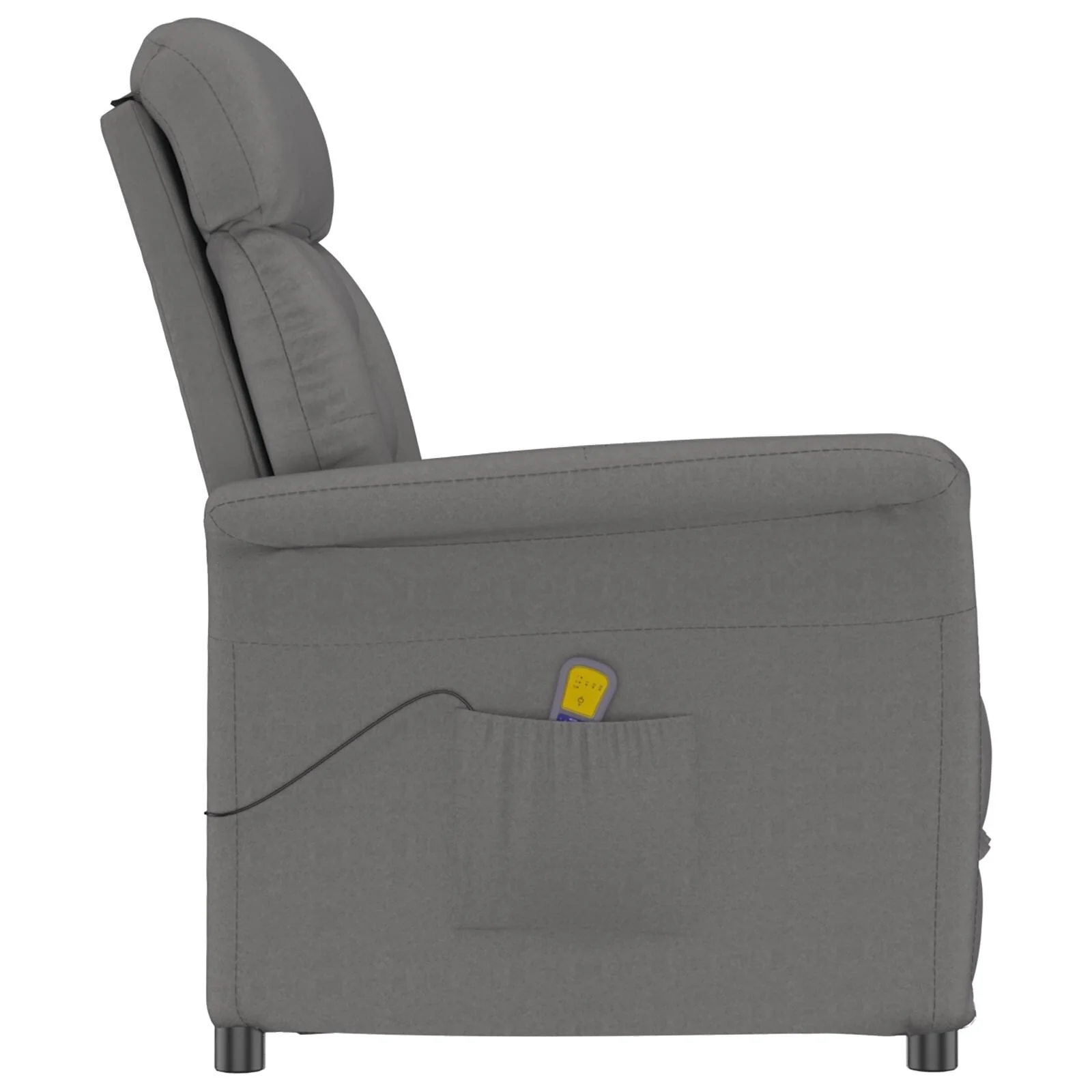 vidaXL Massage Chair Dark Grey/Light Grey/Cream Microfibre Fabric