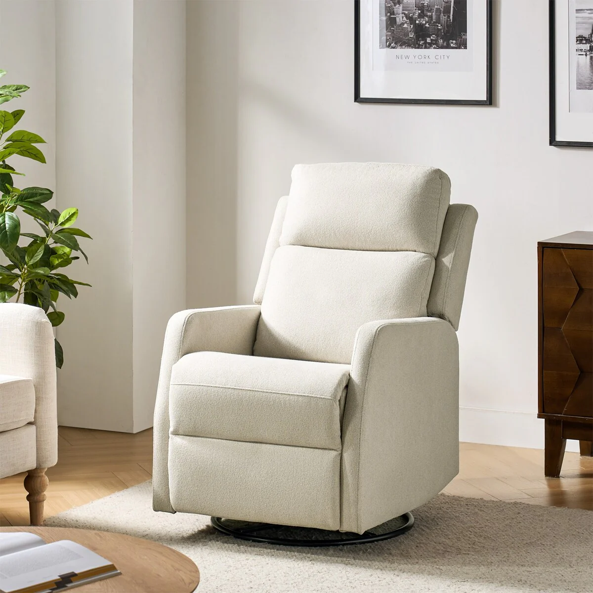 Julian Modern Swivel Rocker Manual Recliner by HULALA HOME