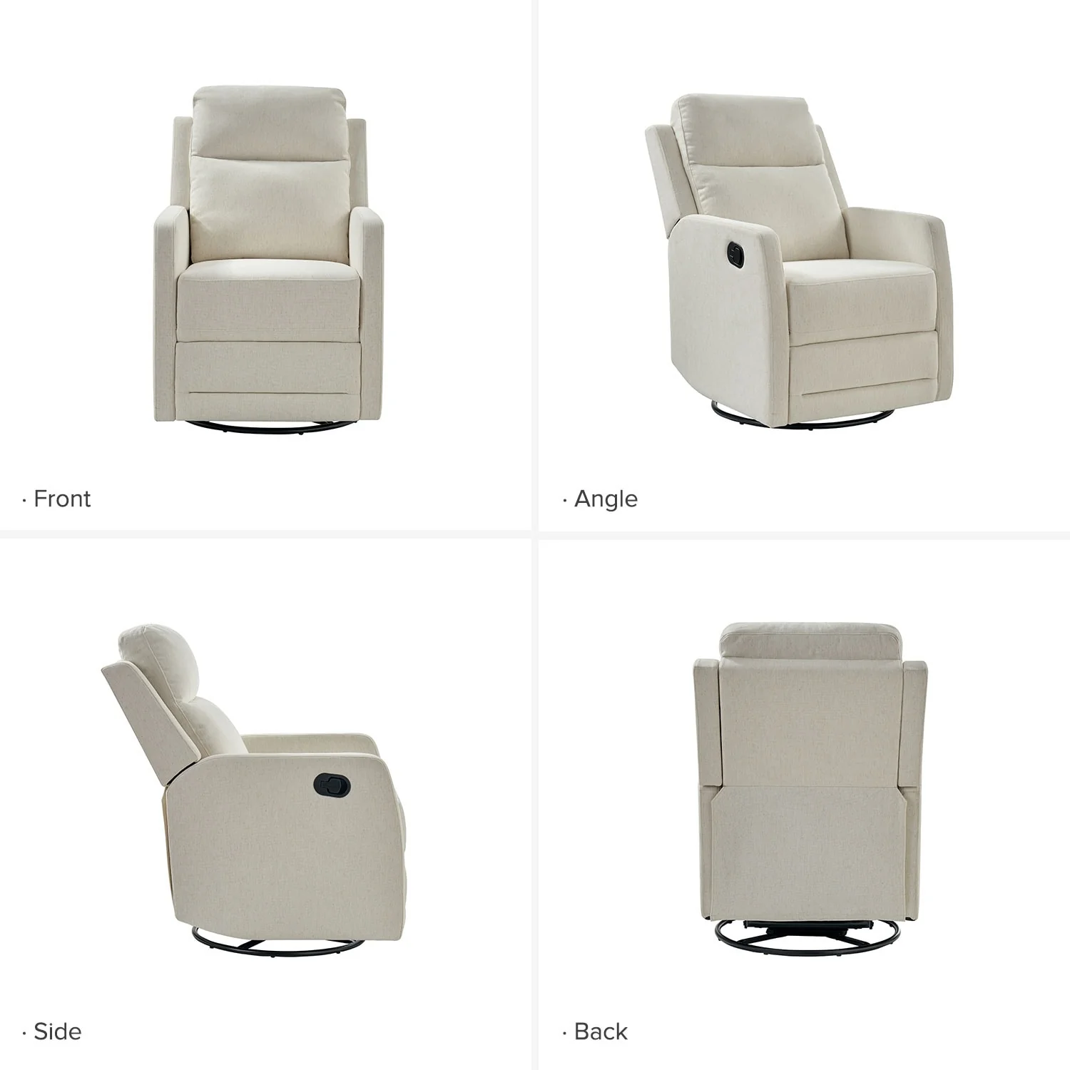 Diana Modern Polyester 360-degree Swivel Rocker Recliner by HULALA HOME