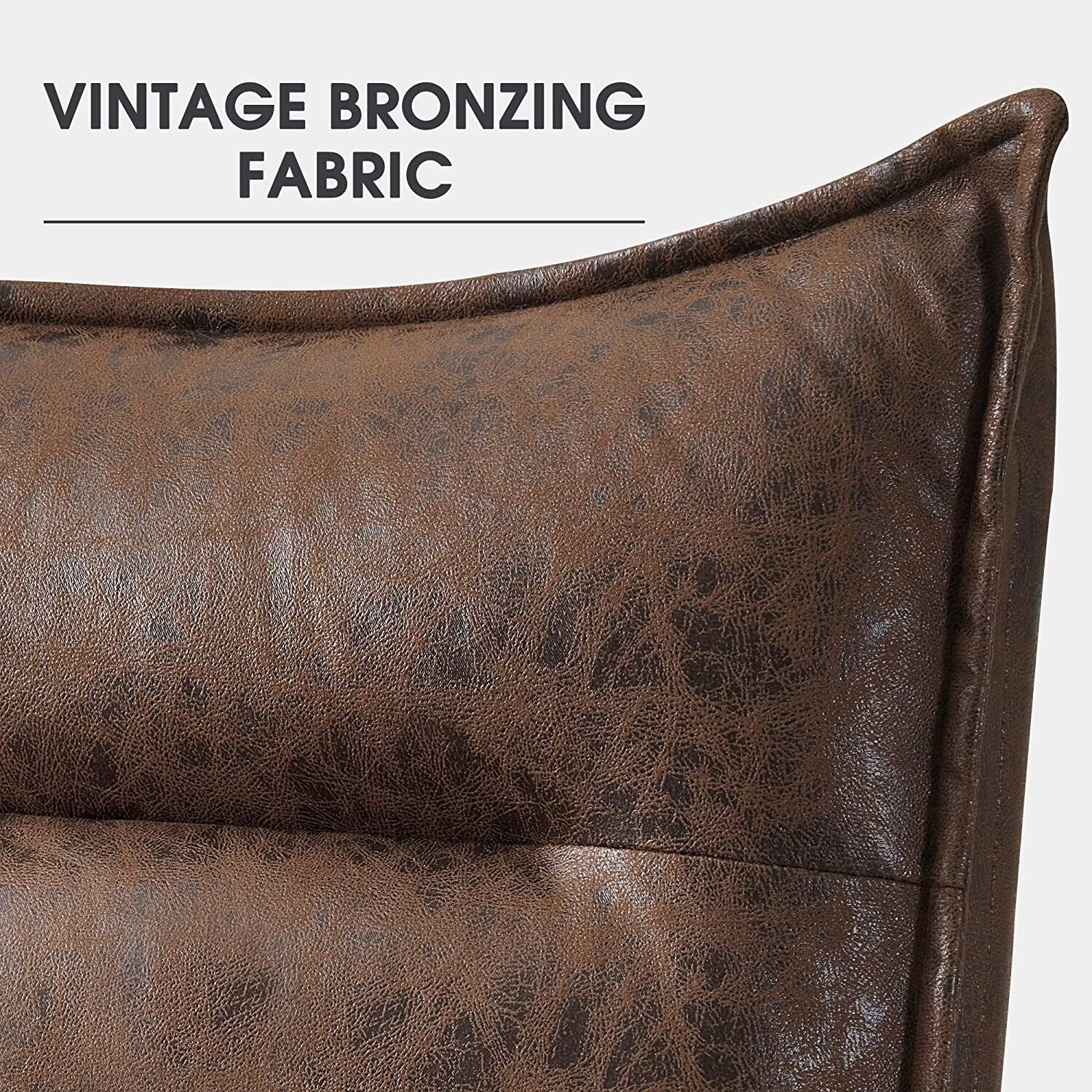 MCombo Modern Chair with Ottoman, Bronzing Fabric Upholstered Leisure Chairs