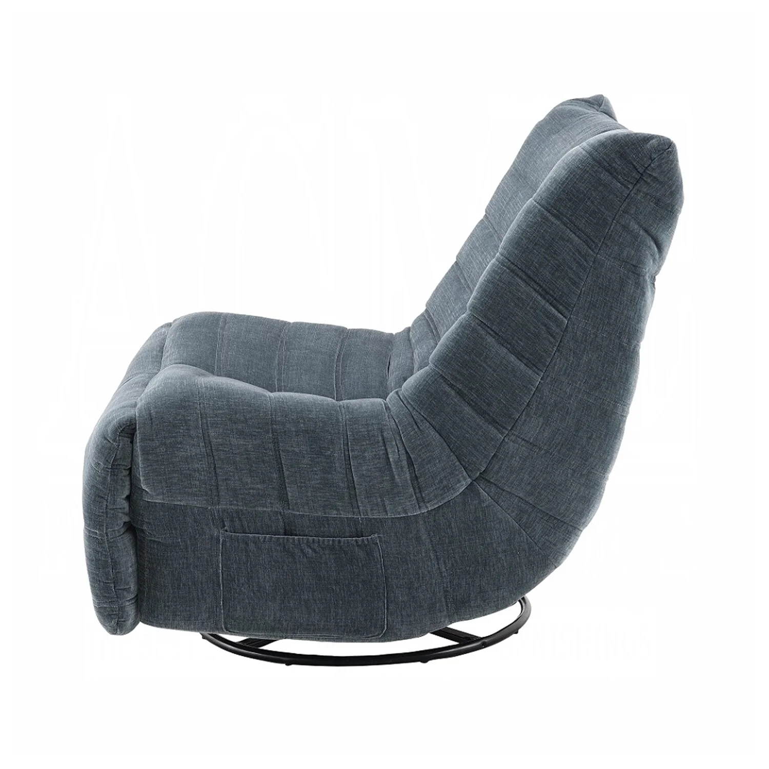 Chenille Upholstered Manual Recliner with Swivel