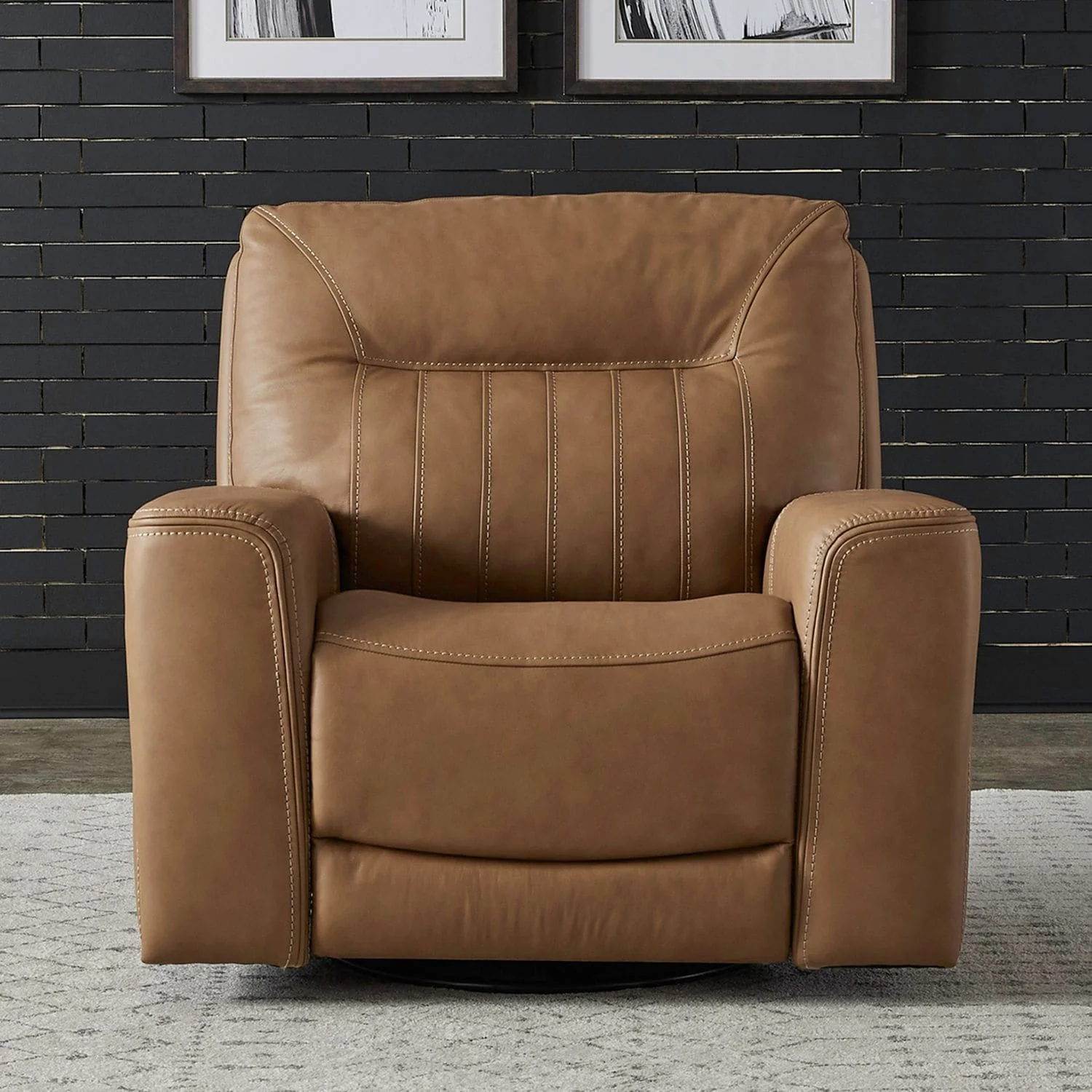 Liberty Furniture Bennett Power Leather Recliner with Charging Port