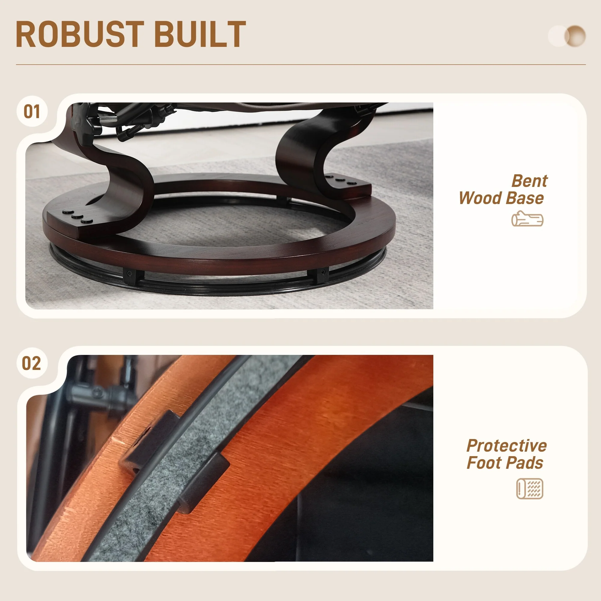 Swivel Recliner Chair and Ottoman