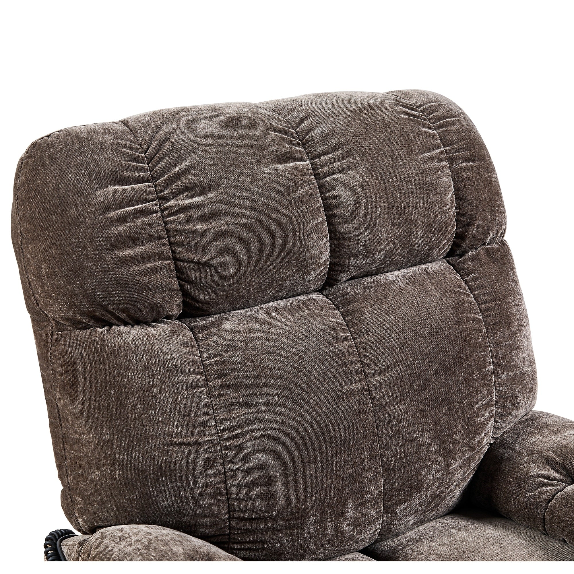 Brown Dual Motor Power Lift Recliner with Heat and Massage