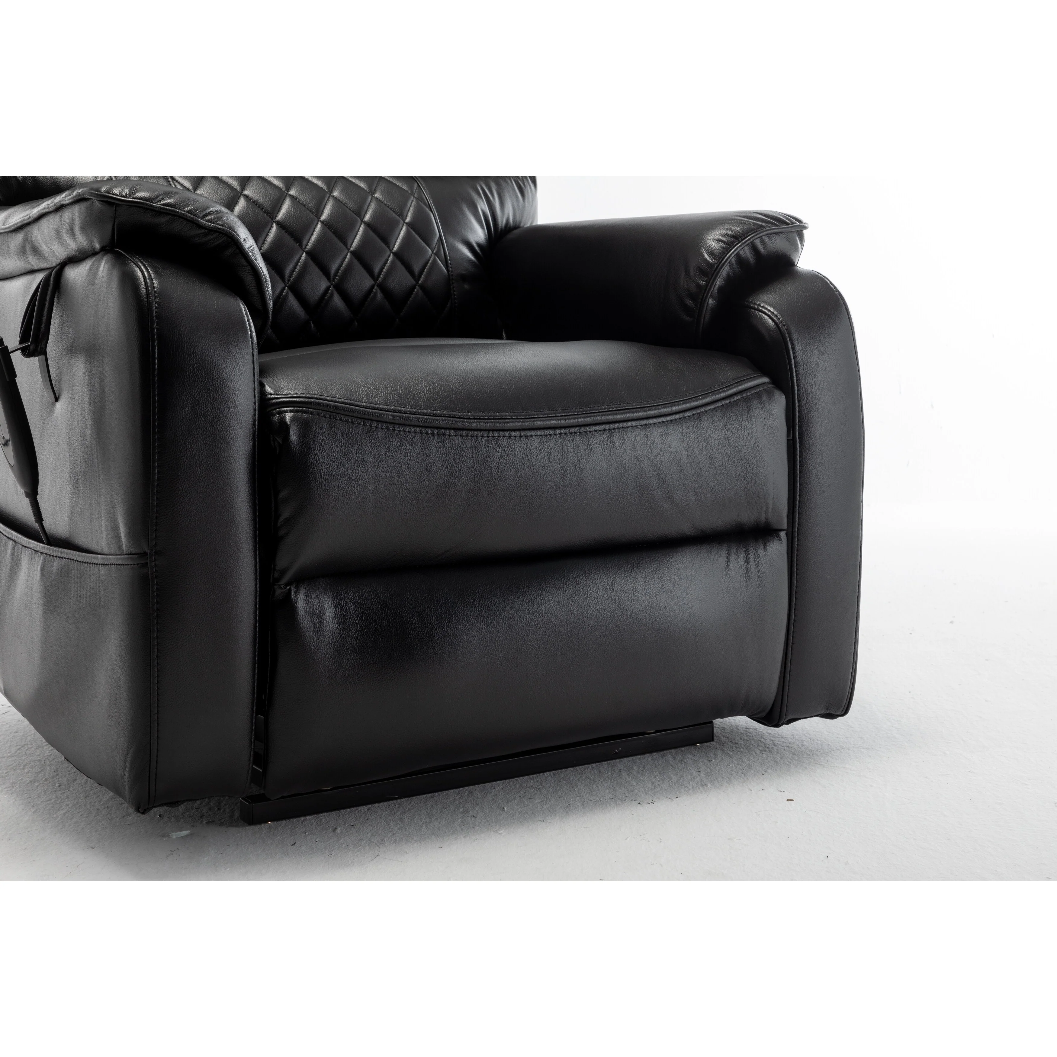 PU Recliner Chair with 180�� Infinite Position Adjustment, Remote Control and Tool-Free Assembly