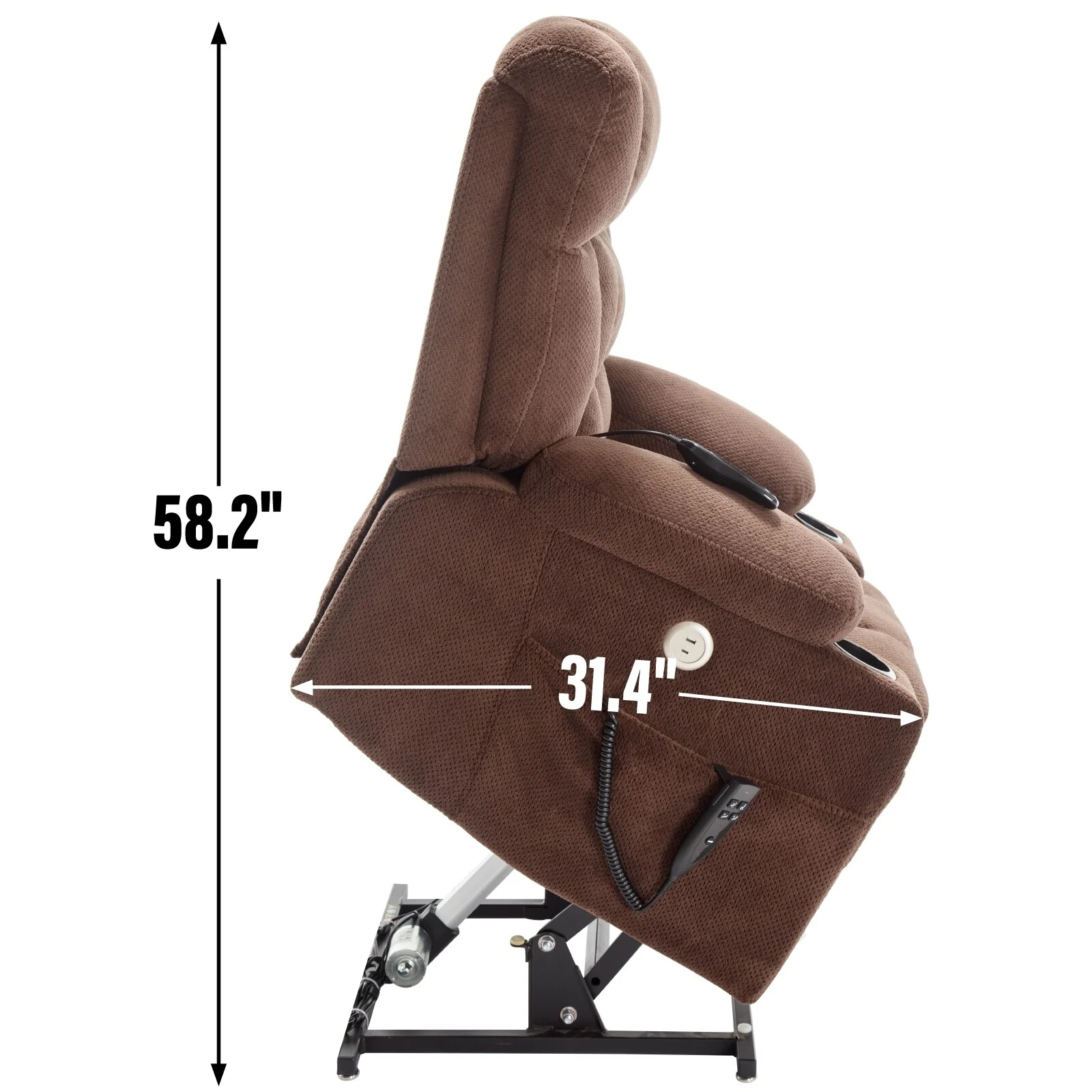 Chenille Power Lift Recliner Chair