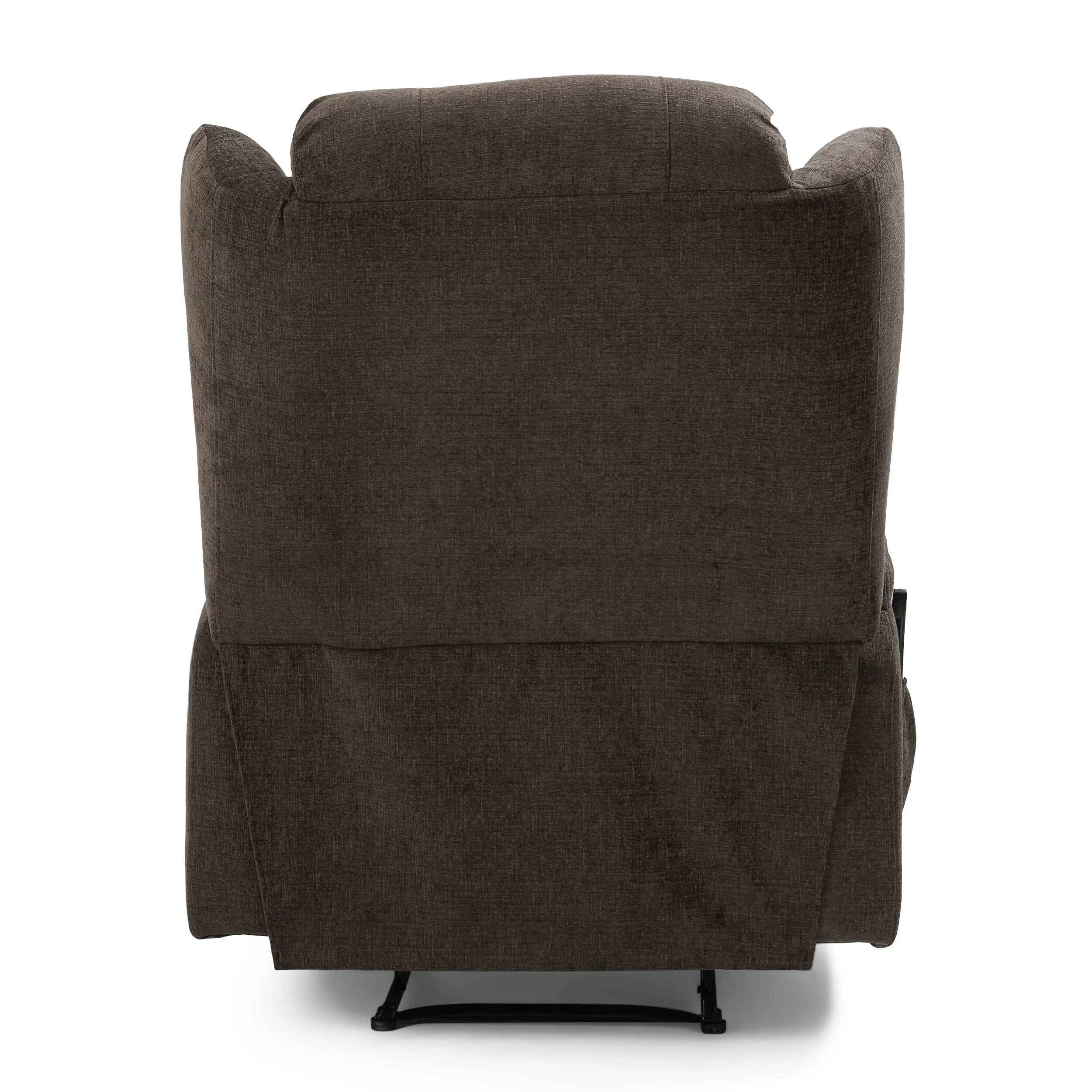 Brown Massage Recliner with Heating, 5 Modes, Cup Holders, Remote Control, and Manual Recline Function