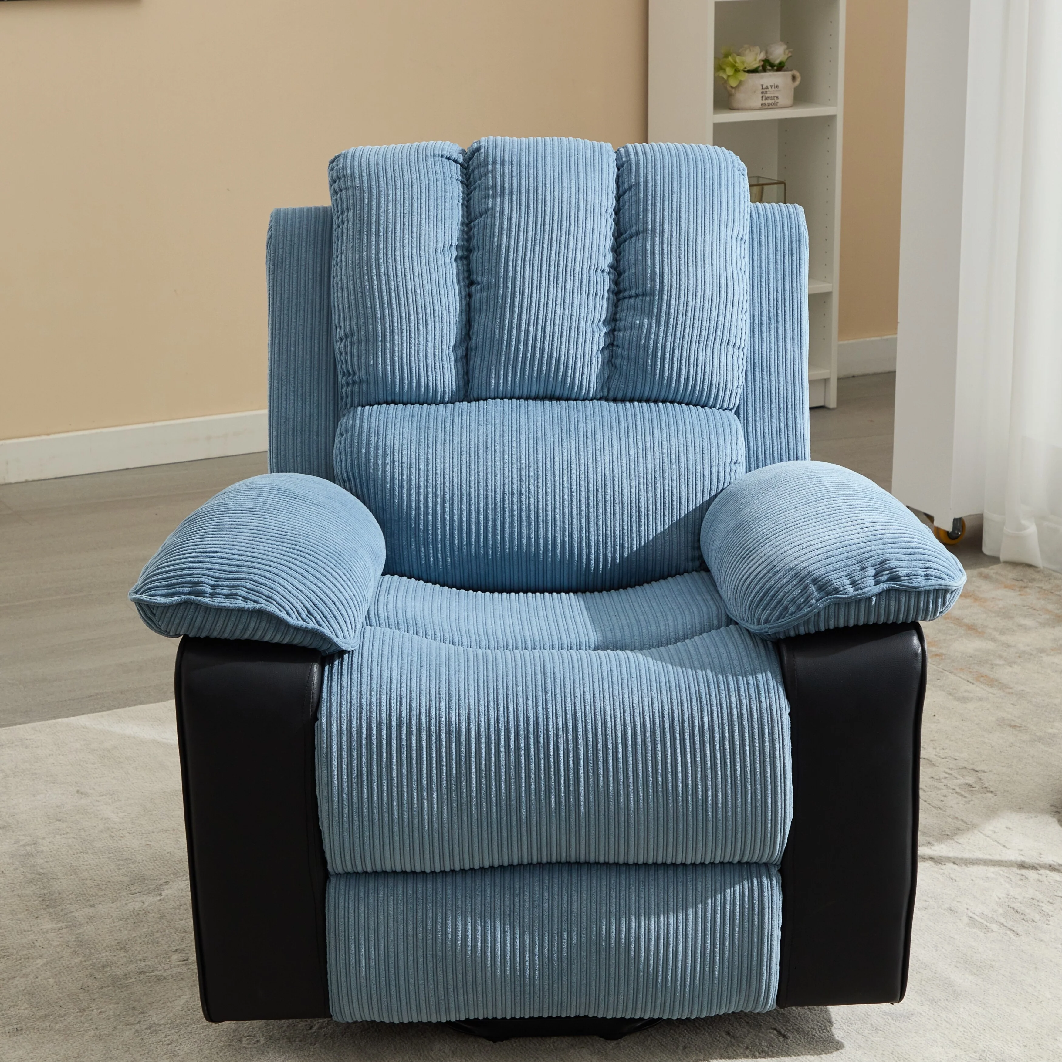 Blue Recliner with Heat, Massage & Modern Design