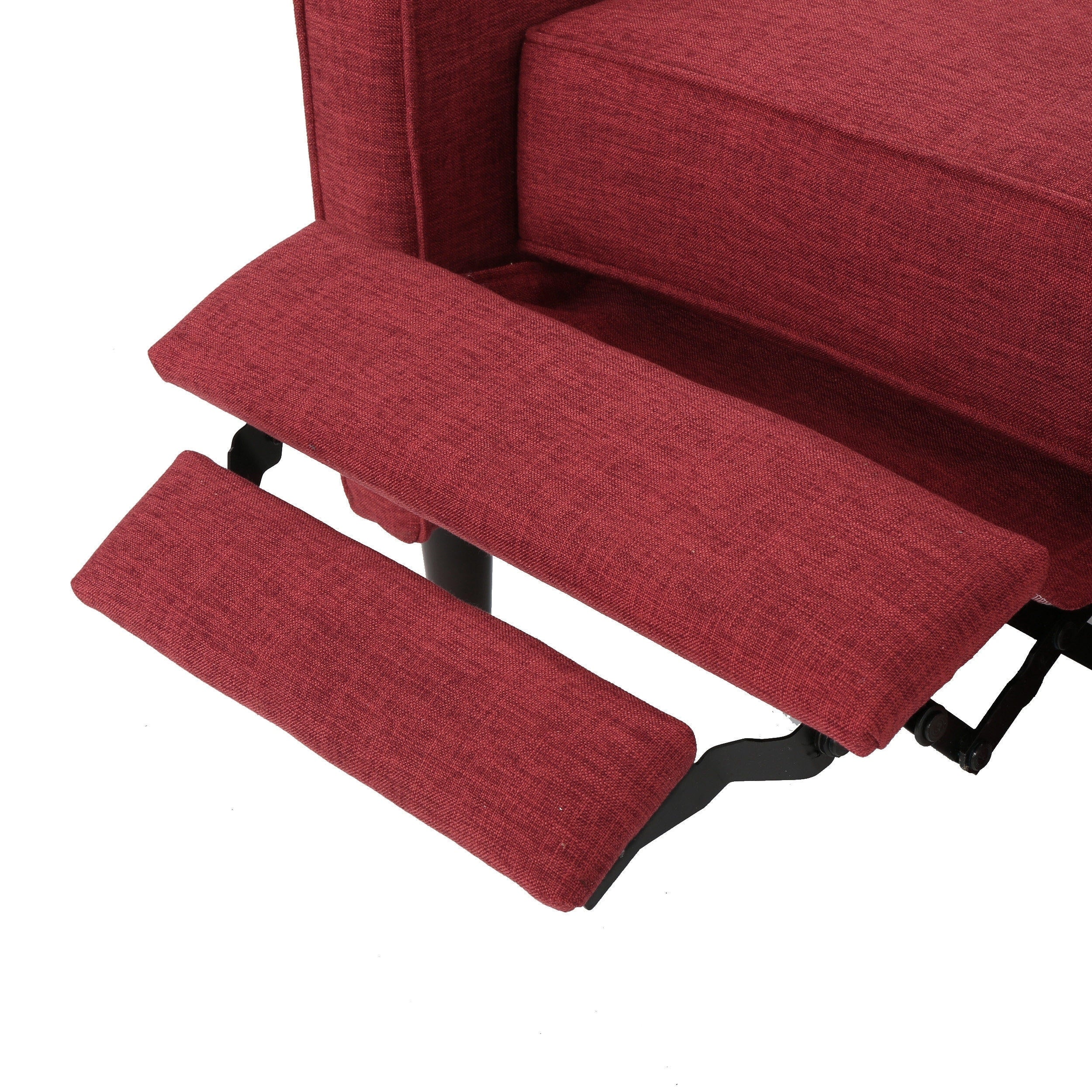 Mervynn Mid-Century Modern Button Tufted Fabric Recliner by Christopher Knight Home