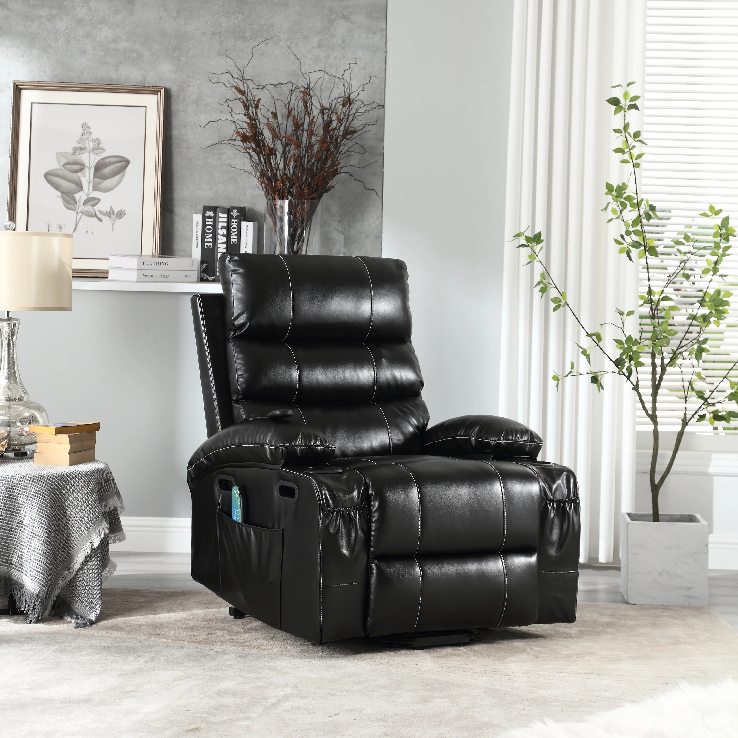 Power Lift Recliner Chair with 4?Way Massage, Heating & Timer