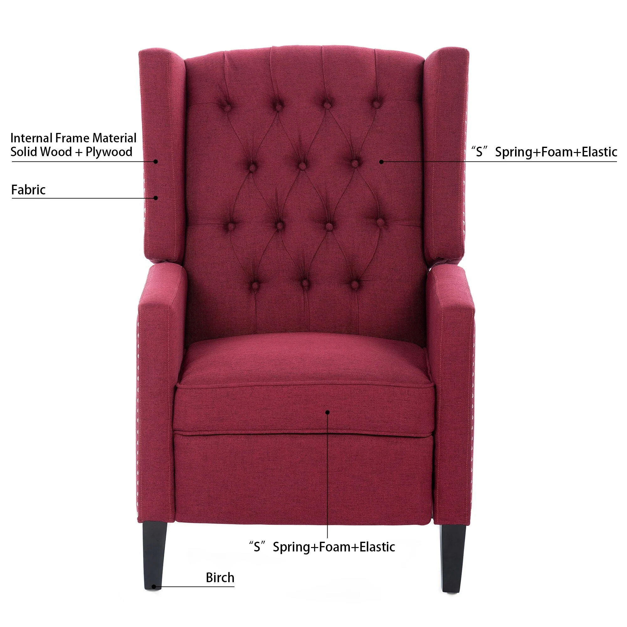 27.16 Wide Manual Wing Chair Recliner