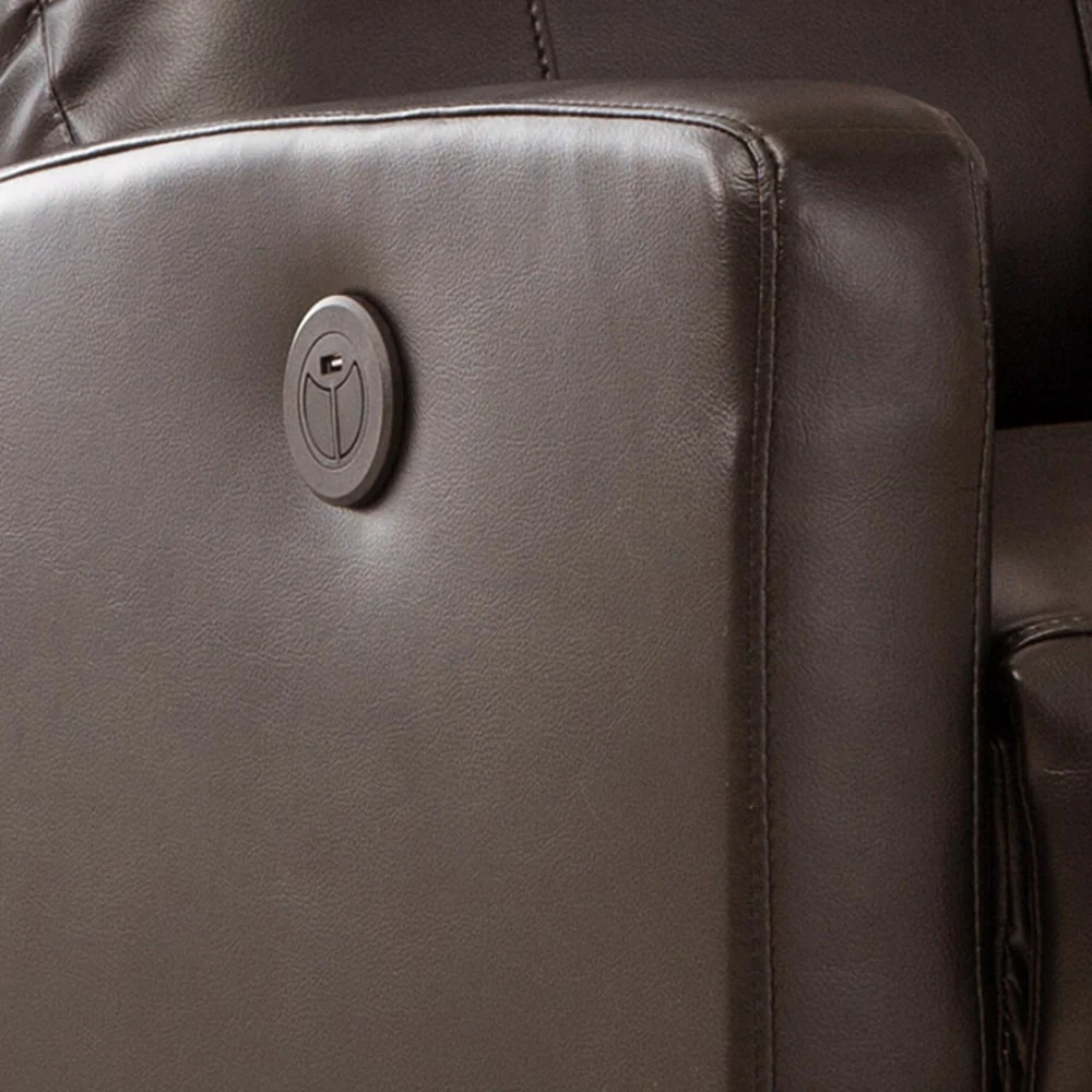 AC Pacific Modern Faux Leather Small Powered Reading Recliner